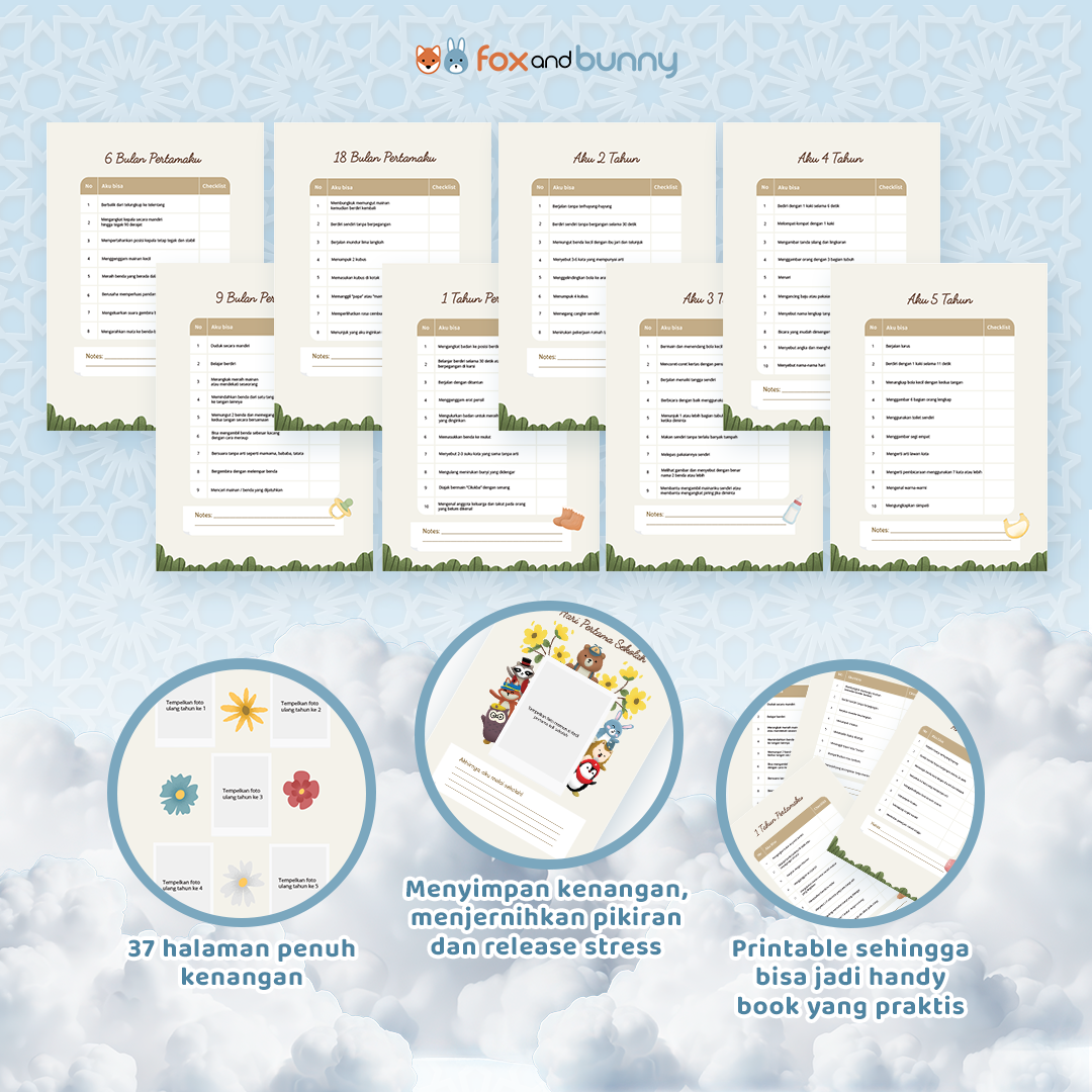 Foxandbunny - E-Book Little Growth Journal | Edukasi Bayi Anak Usia 0+ Tahun