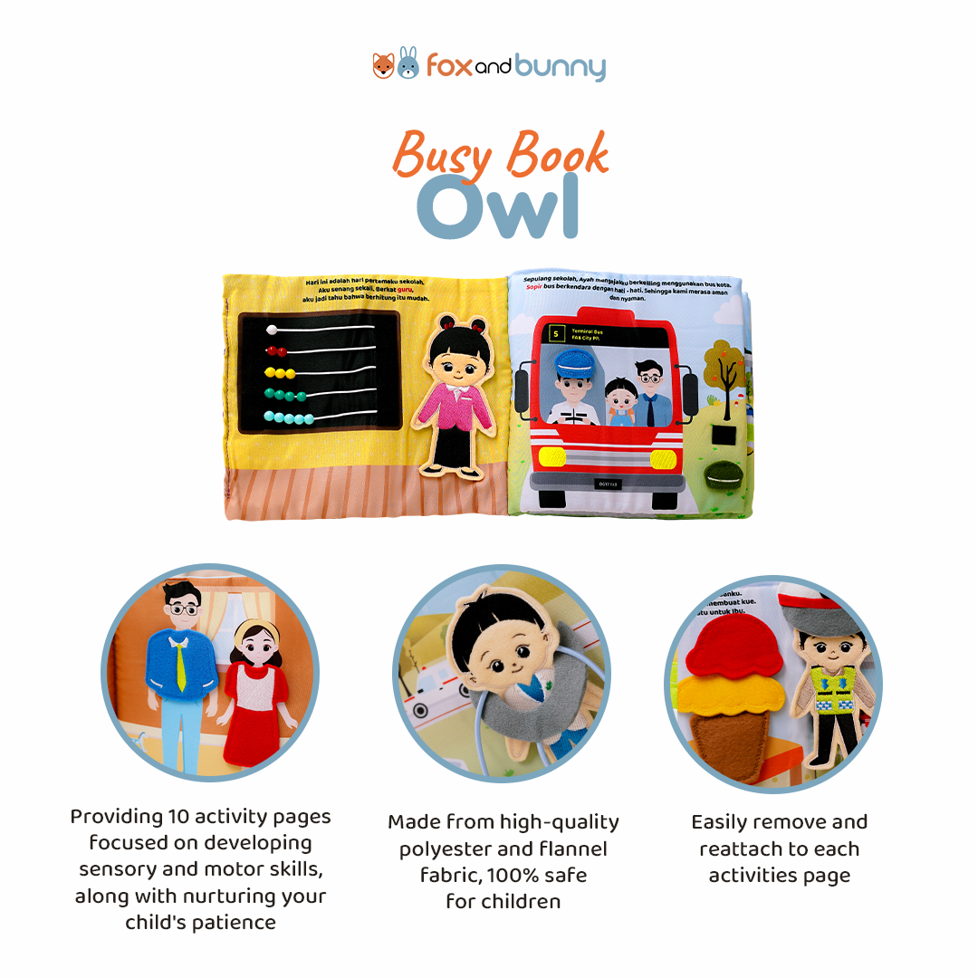 Foxandbunny - Busy Book Owl Profesi