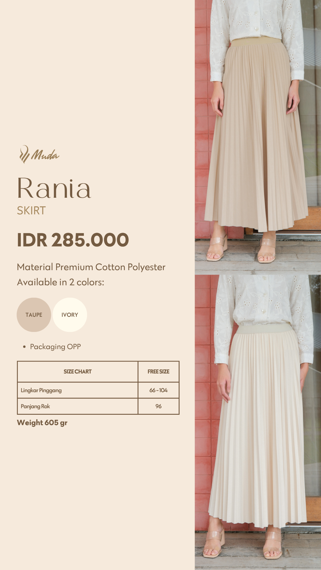 RANIA SKIRT - IVORY