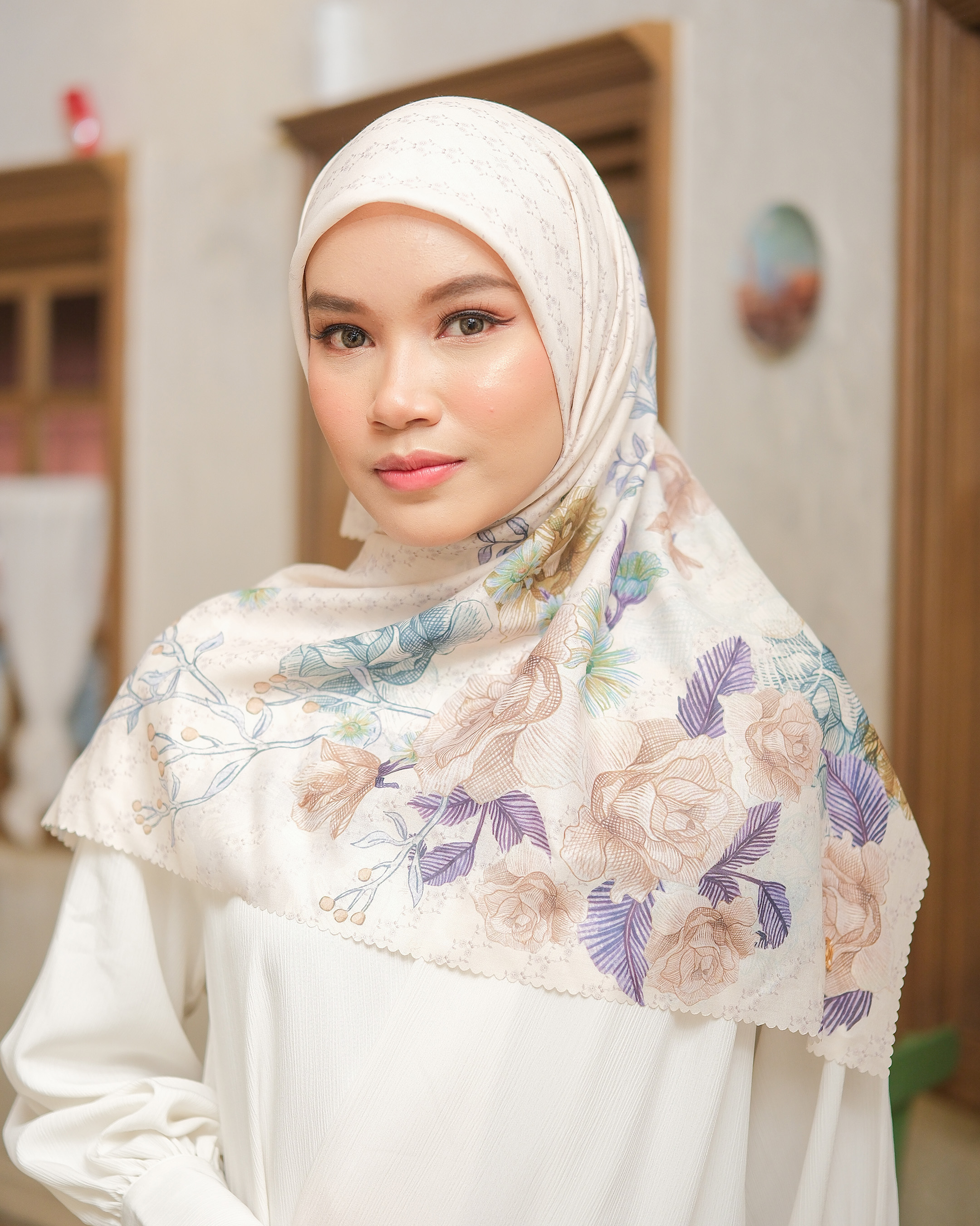 CHRYSA SCARF - ASH BLUE