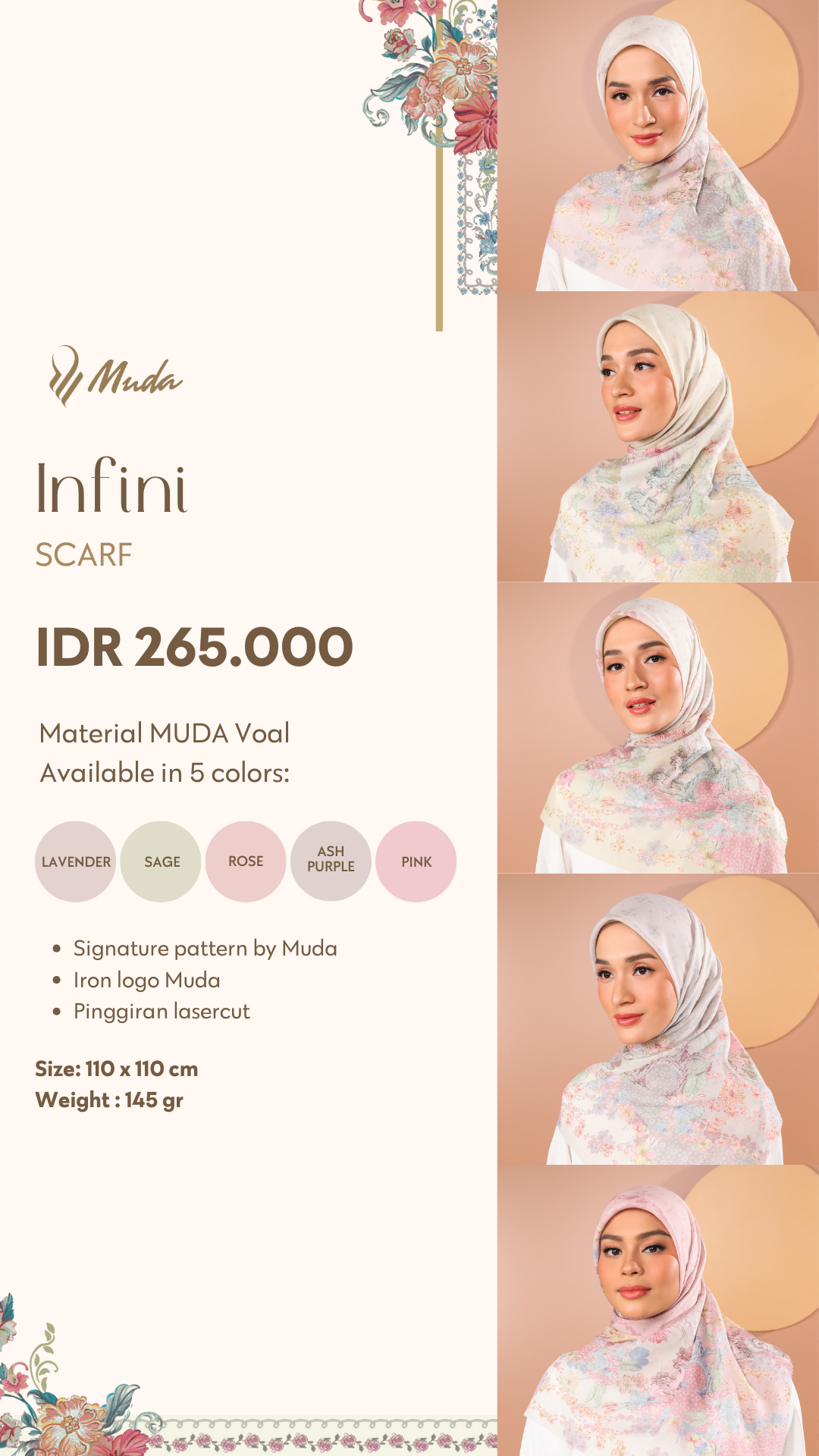 INFINI SCARF - ASH PURPLE