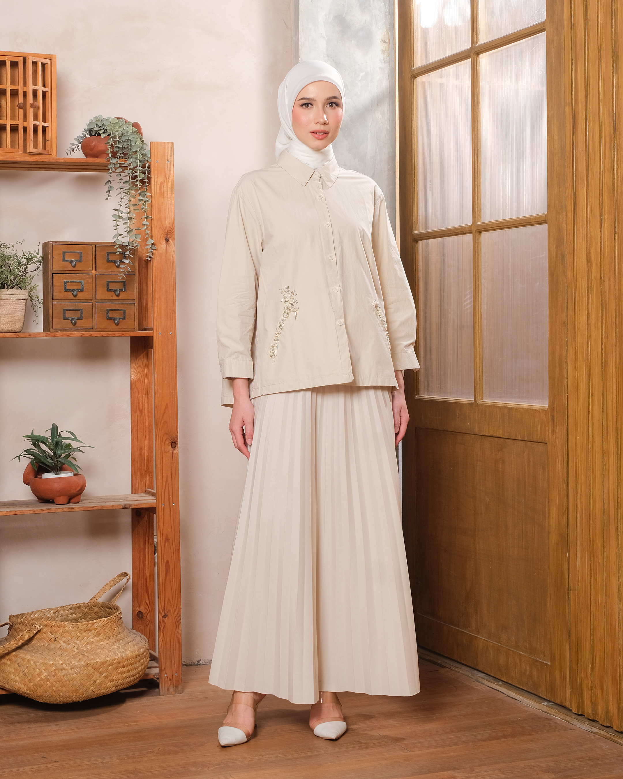 SOLENE SHIRT - GLASS GREEN