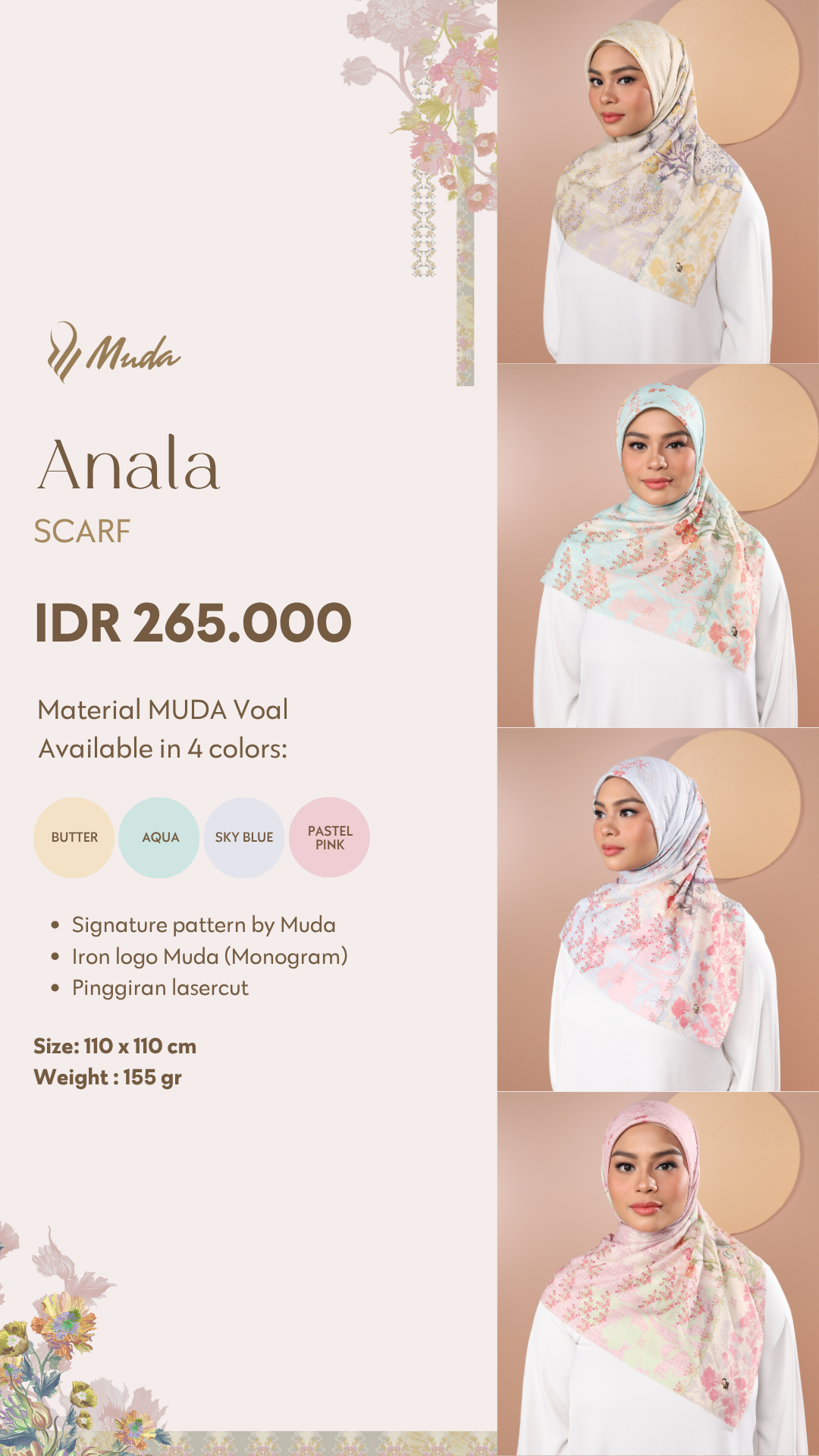 ANALA SCARF - AQUA