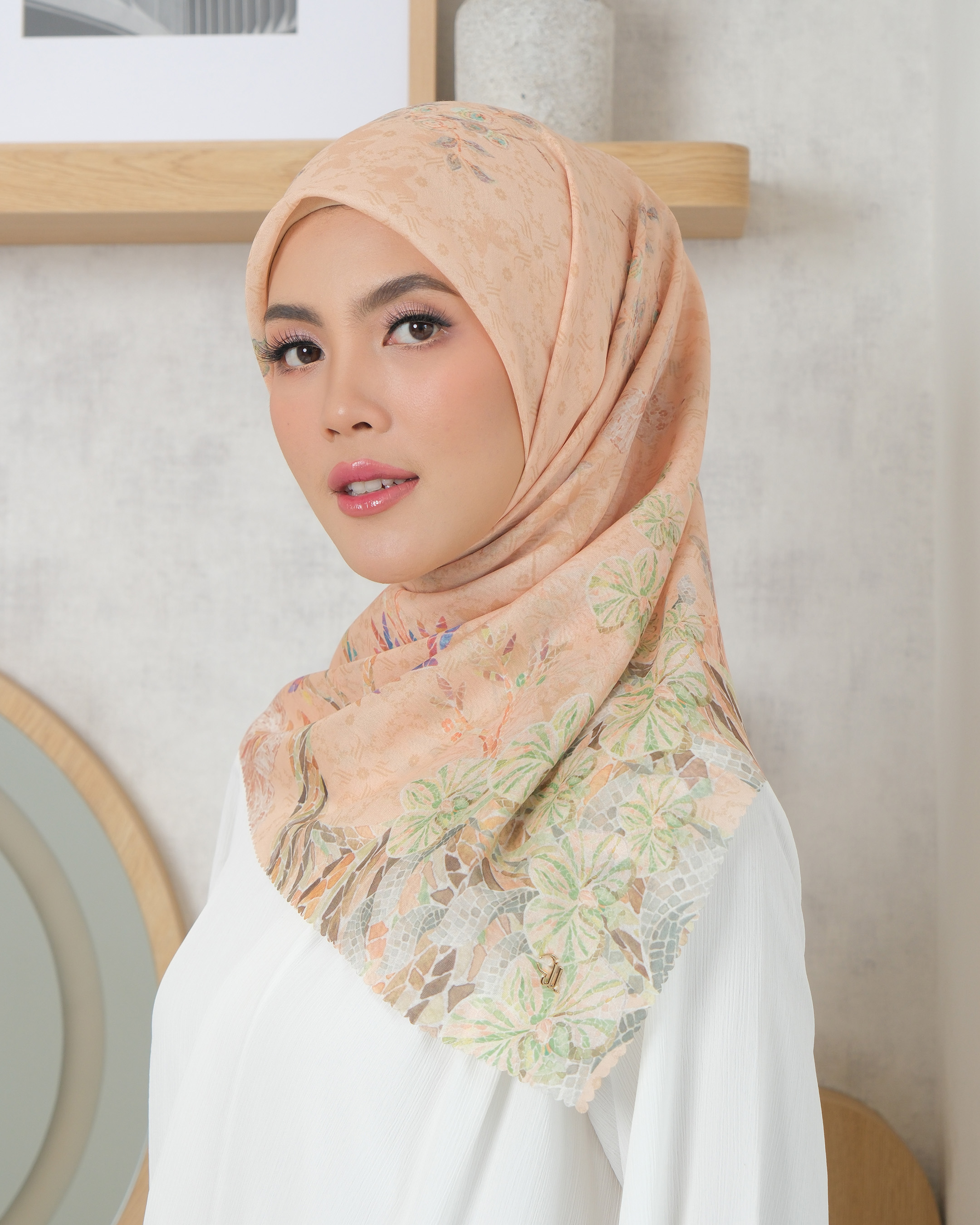 CALULLA SCARF - PEACH