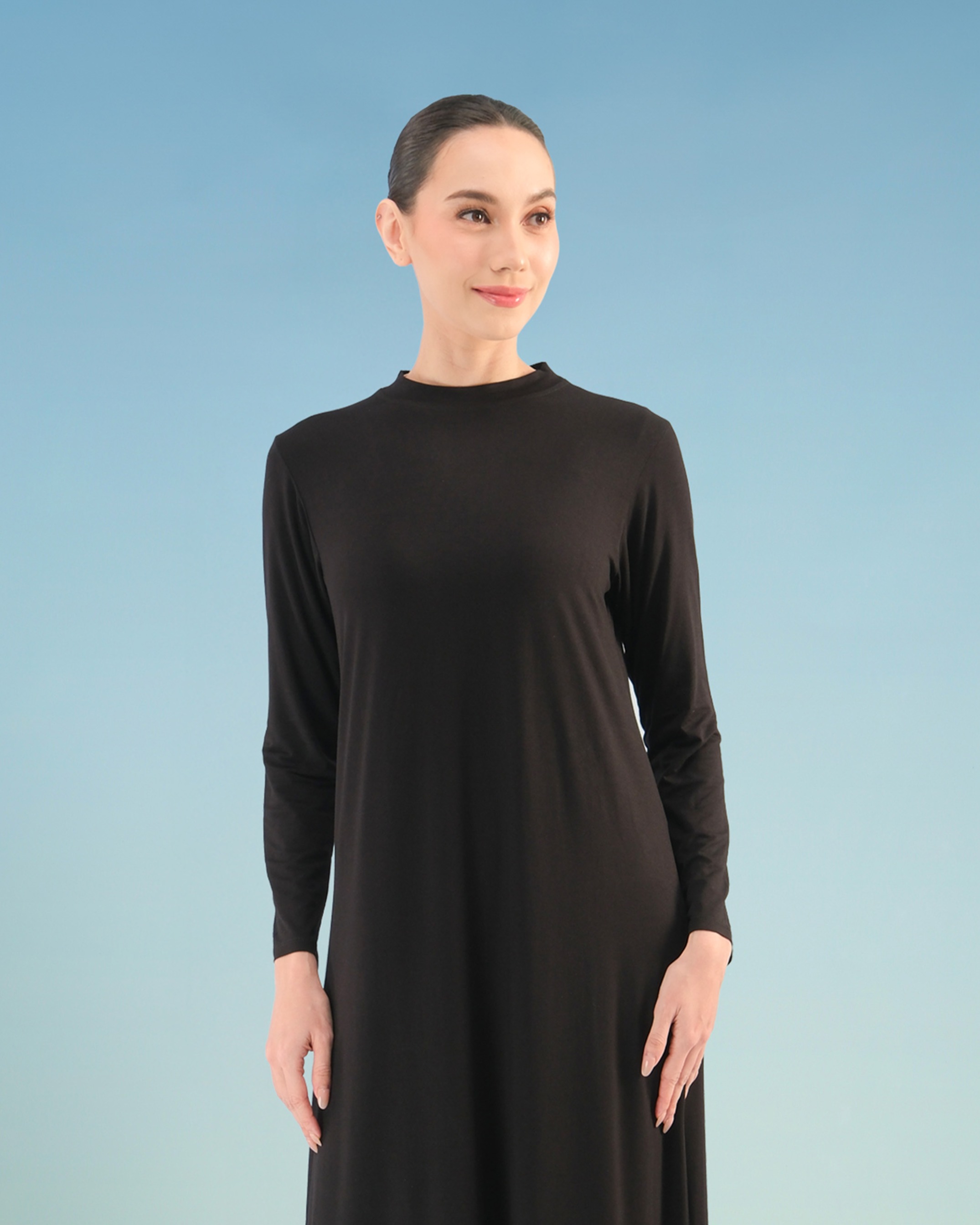 BALENS LONGSLEEVE DRESS INNER - BLACK