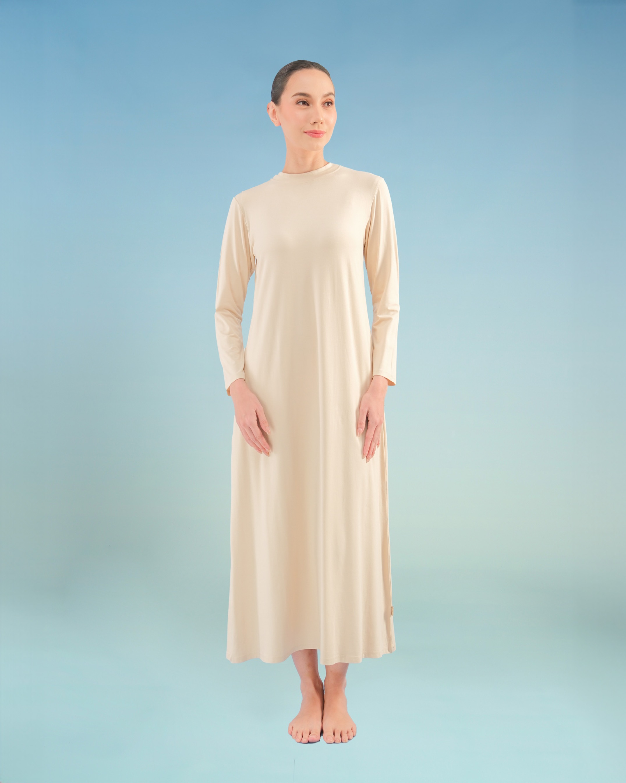 BALENS LONGSLEEVE DRESS INNER - CREAM