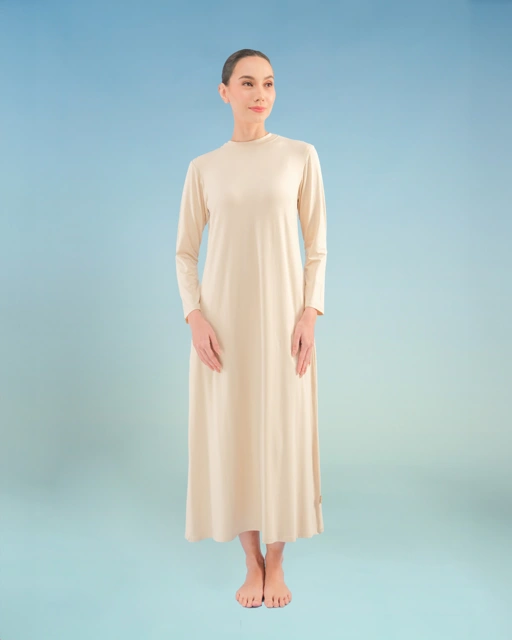BALENS LONGSLEEVE DRESS INNER - CREAM
