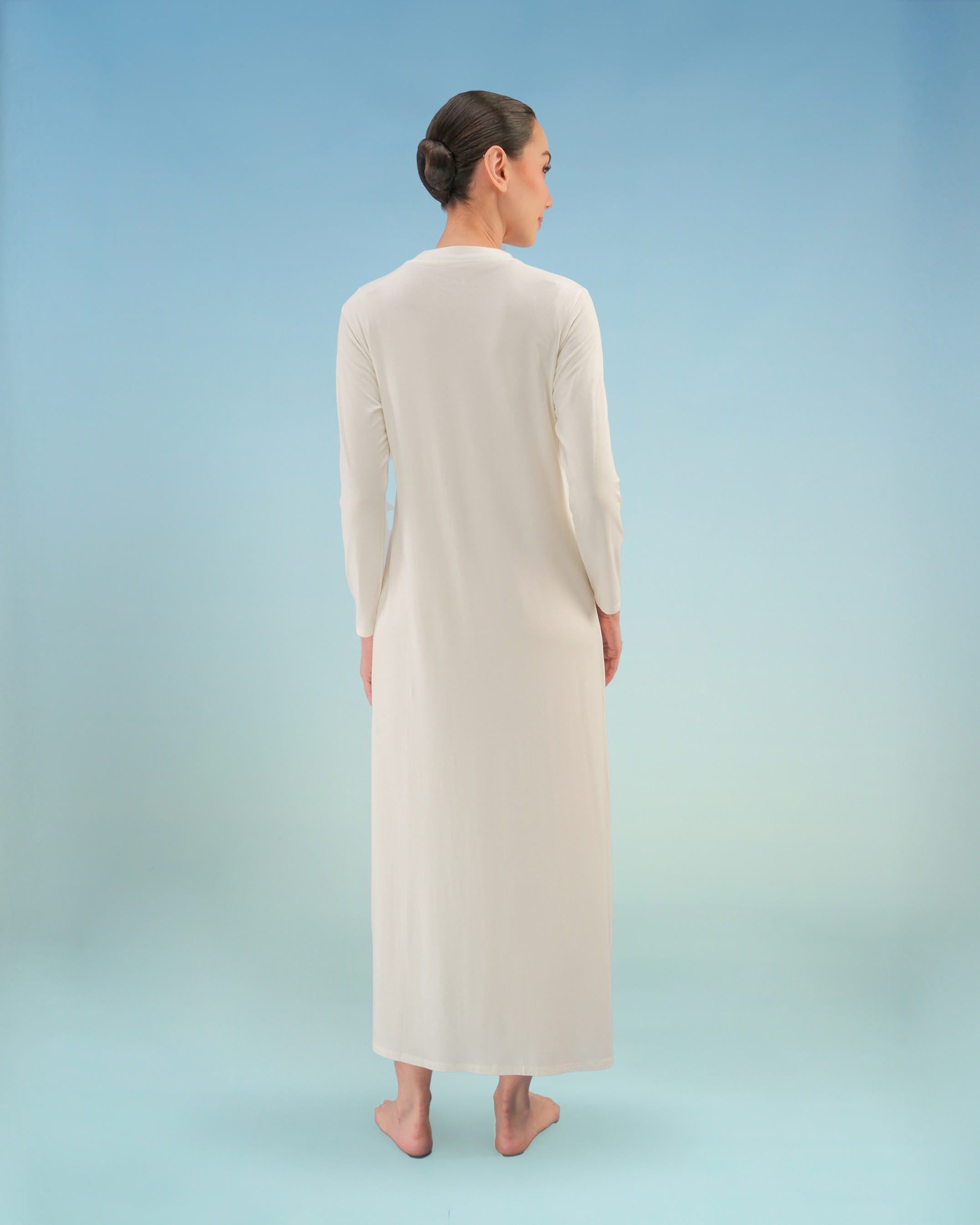 BALENS LONGSLEEVE DRESS INNER - OFF WHITE