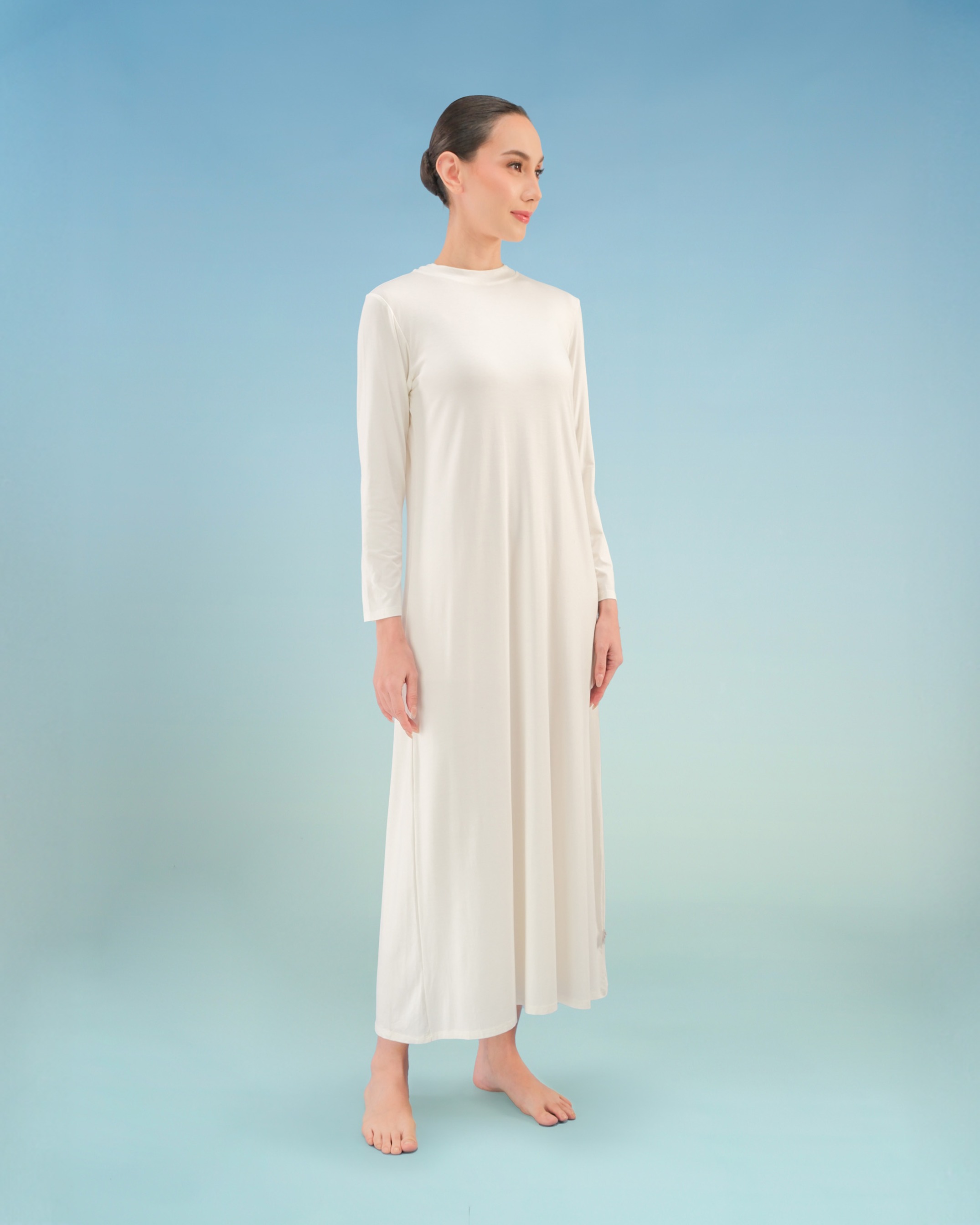 BALENS LONGSLEEVE DRESS INNER - OFF WHITE