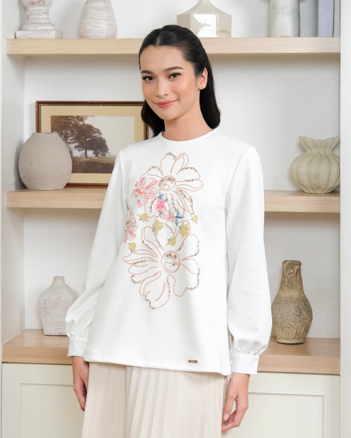 Image of FILLEA BLOUSE - BROKEN WHITE