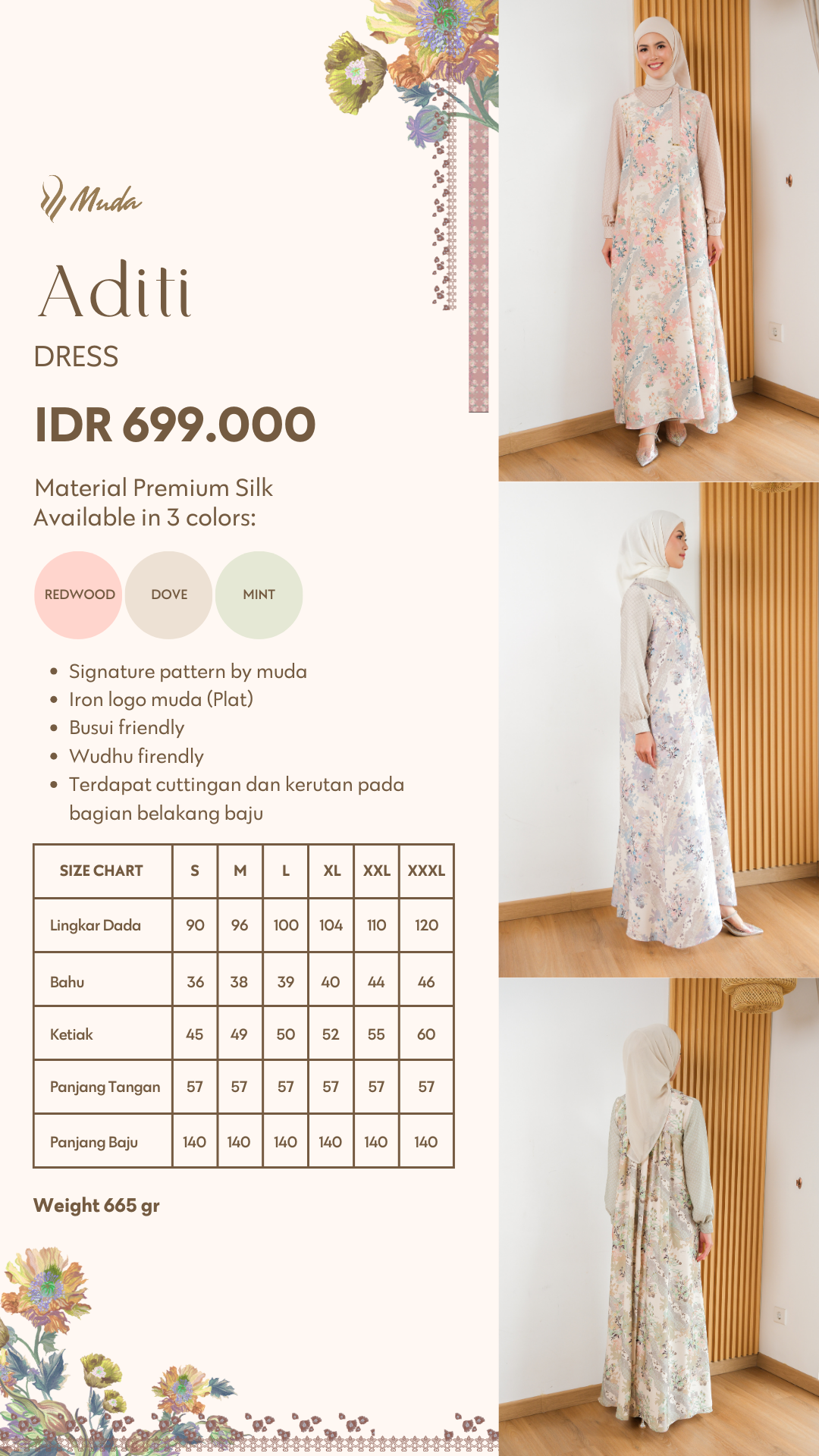 ADITI DRESS - REDWOOD
