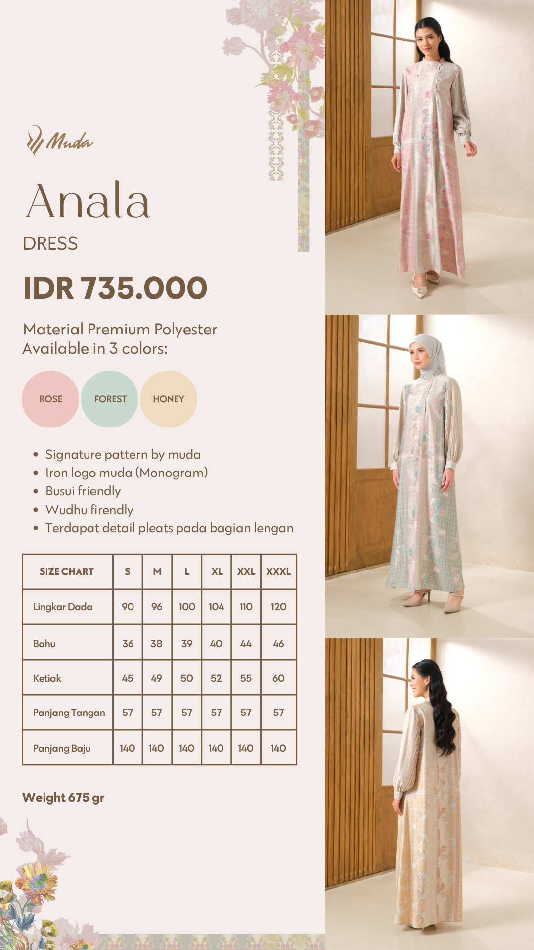 ANALA DRESS - HONEY