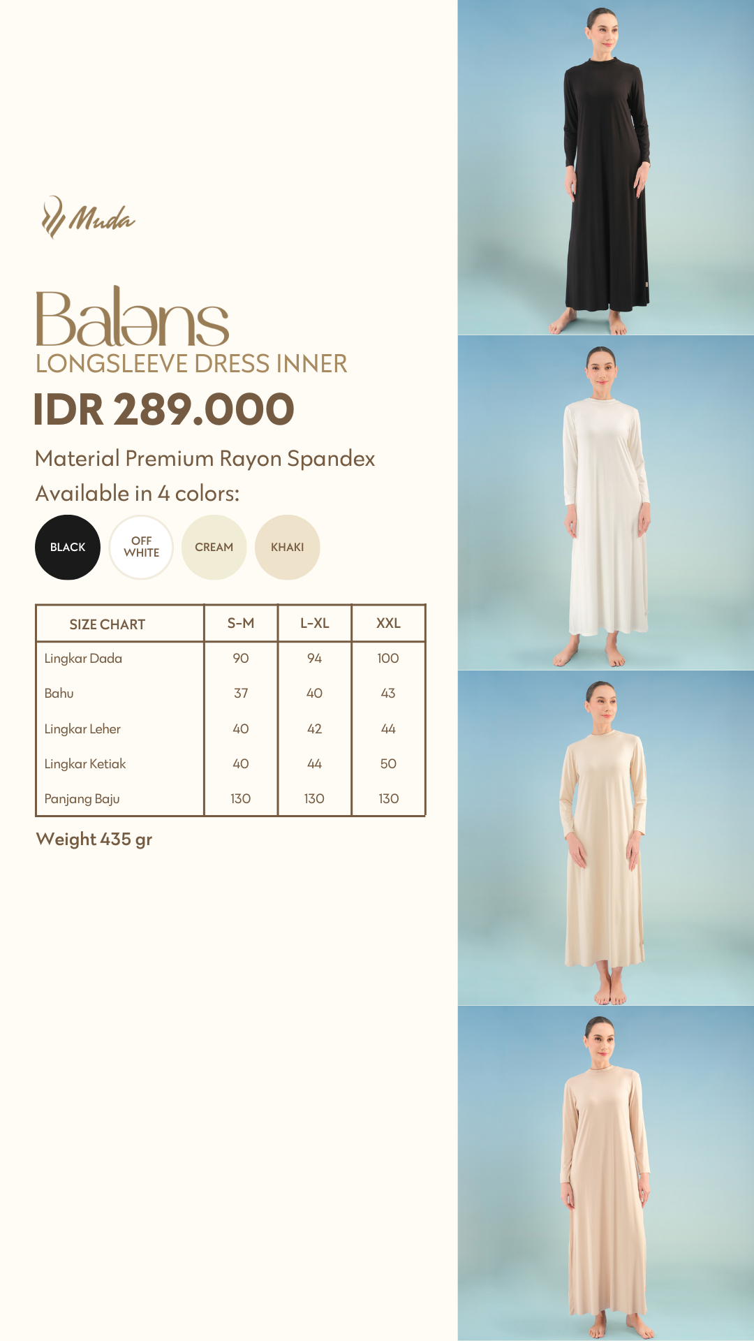 BALENS LONGSLEEVE DRESS INNER - BLACK