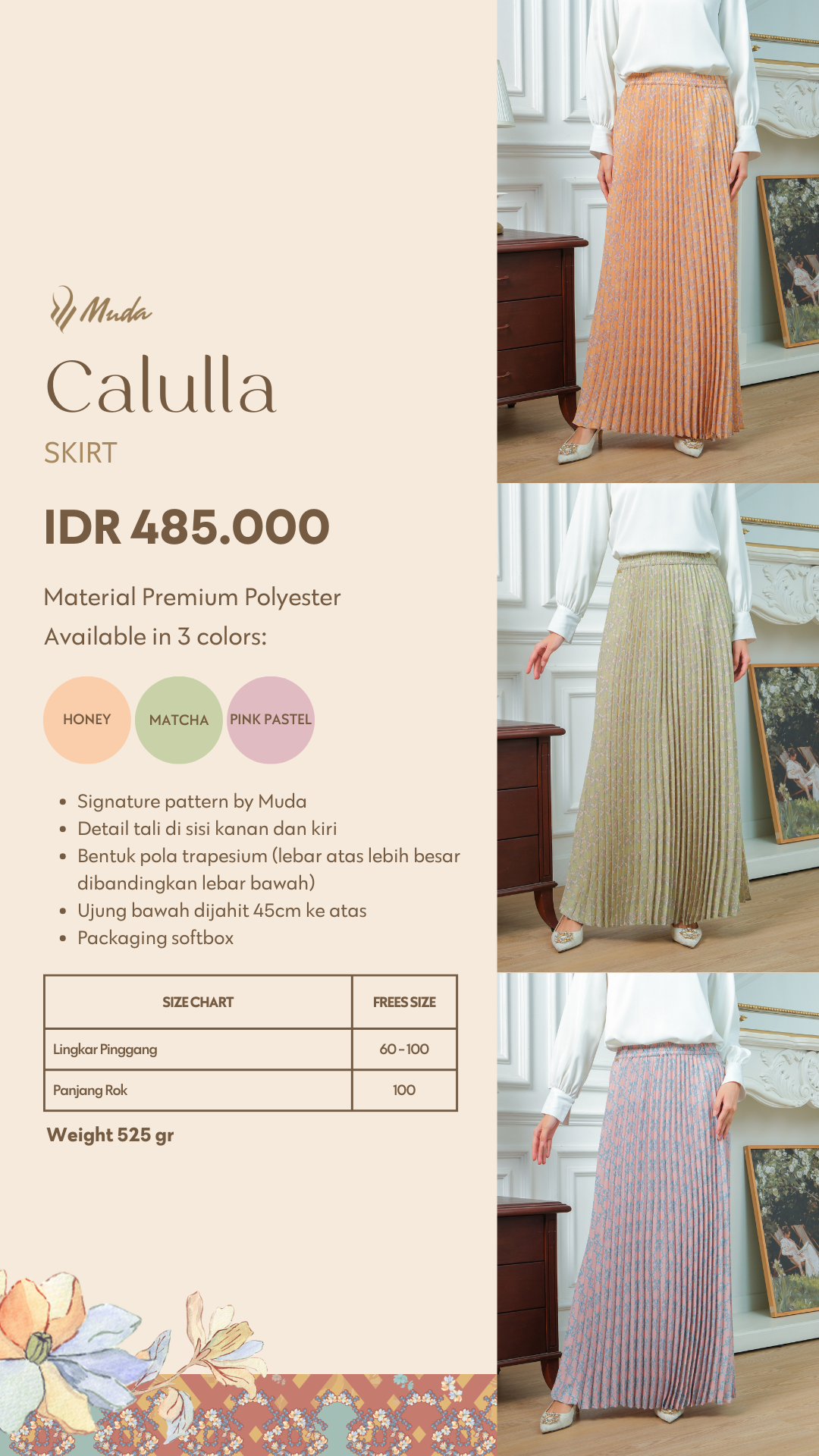 CALULLA SKIRT - MATCHA