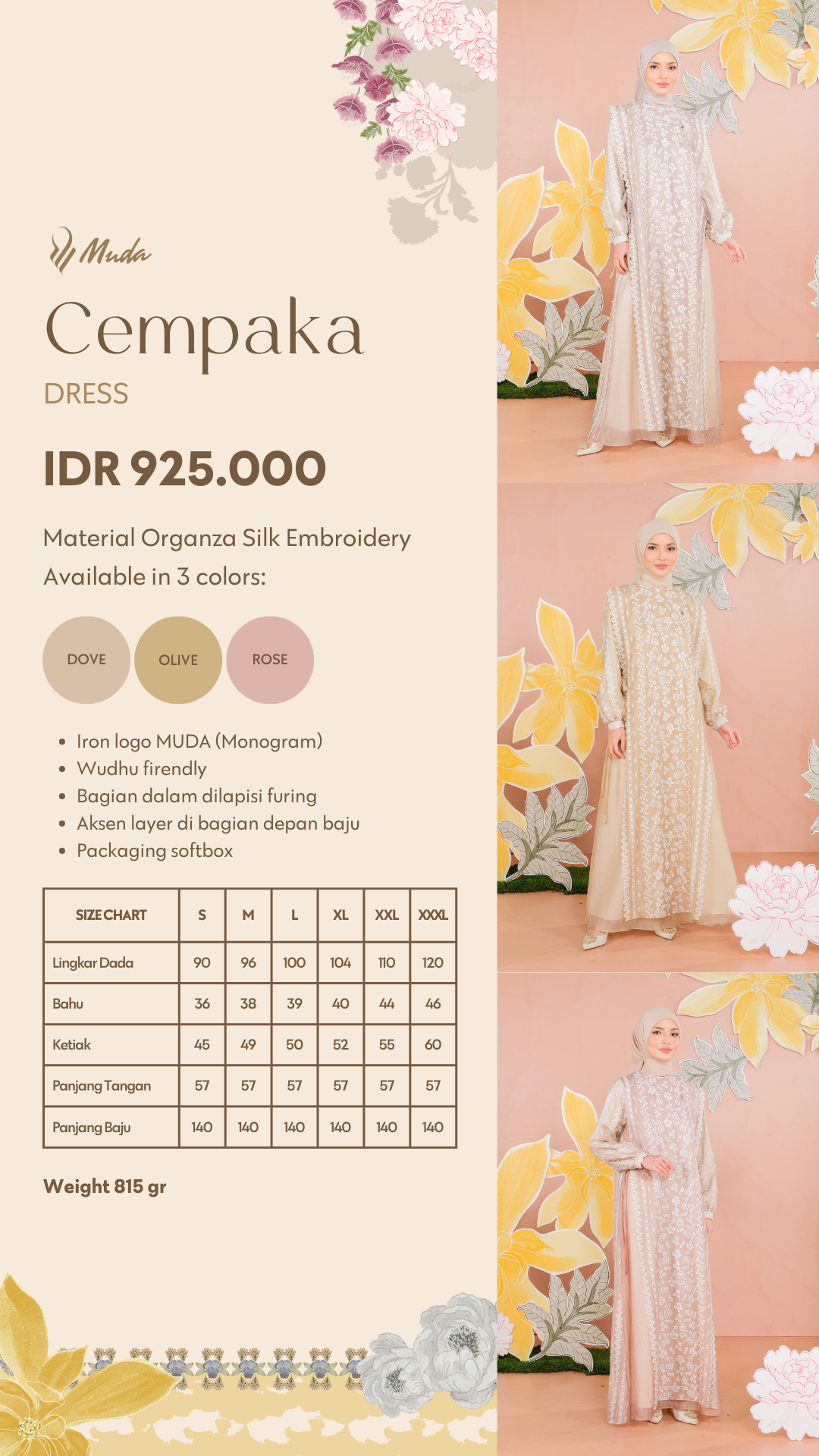 CEMPAKA DRESS - DOVE