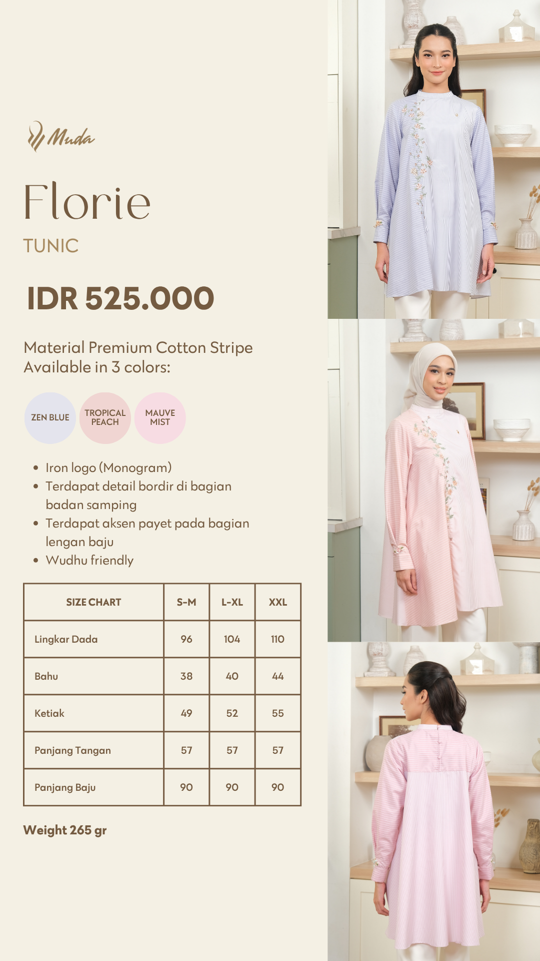 FLORIE TUNIC - TROPICAL PEACH