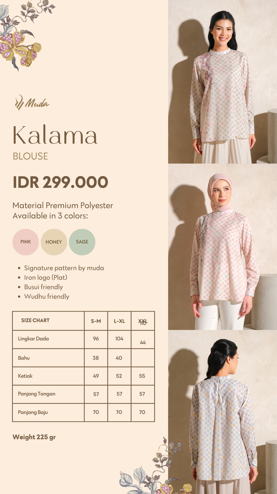 KALAMA BLOUSE - SAGE
