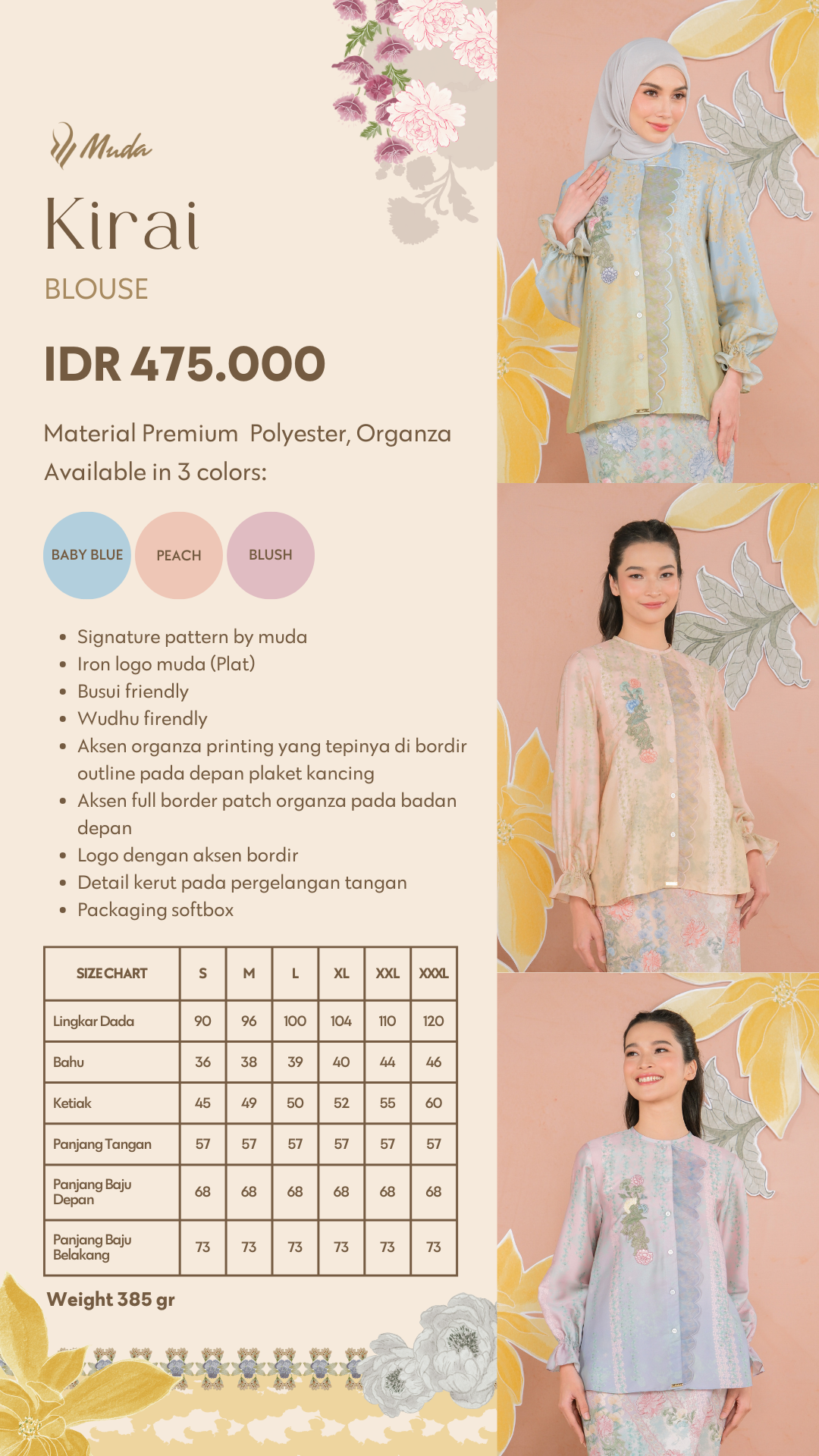 KIRAI BLOUSE - PEACH