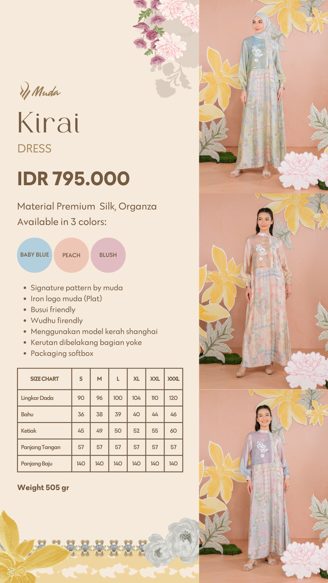 KIRAI DRESS - BABY BLUE