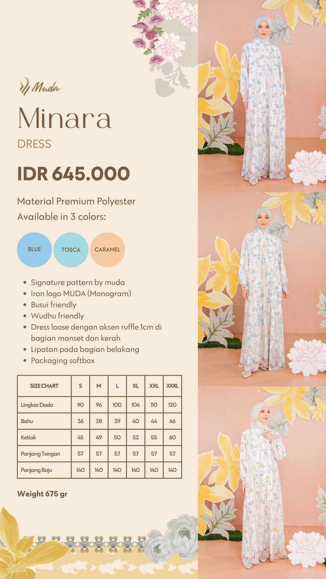 MINARA DRESS - TOSCA