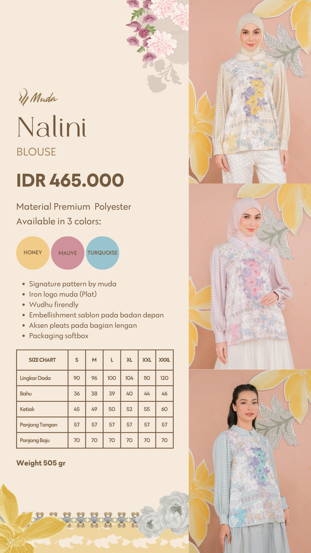 NALINI BLOUSE - TURQUOISE