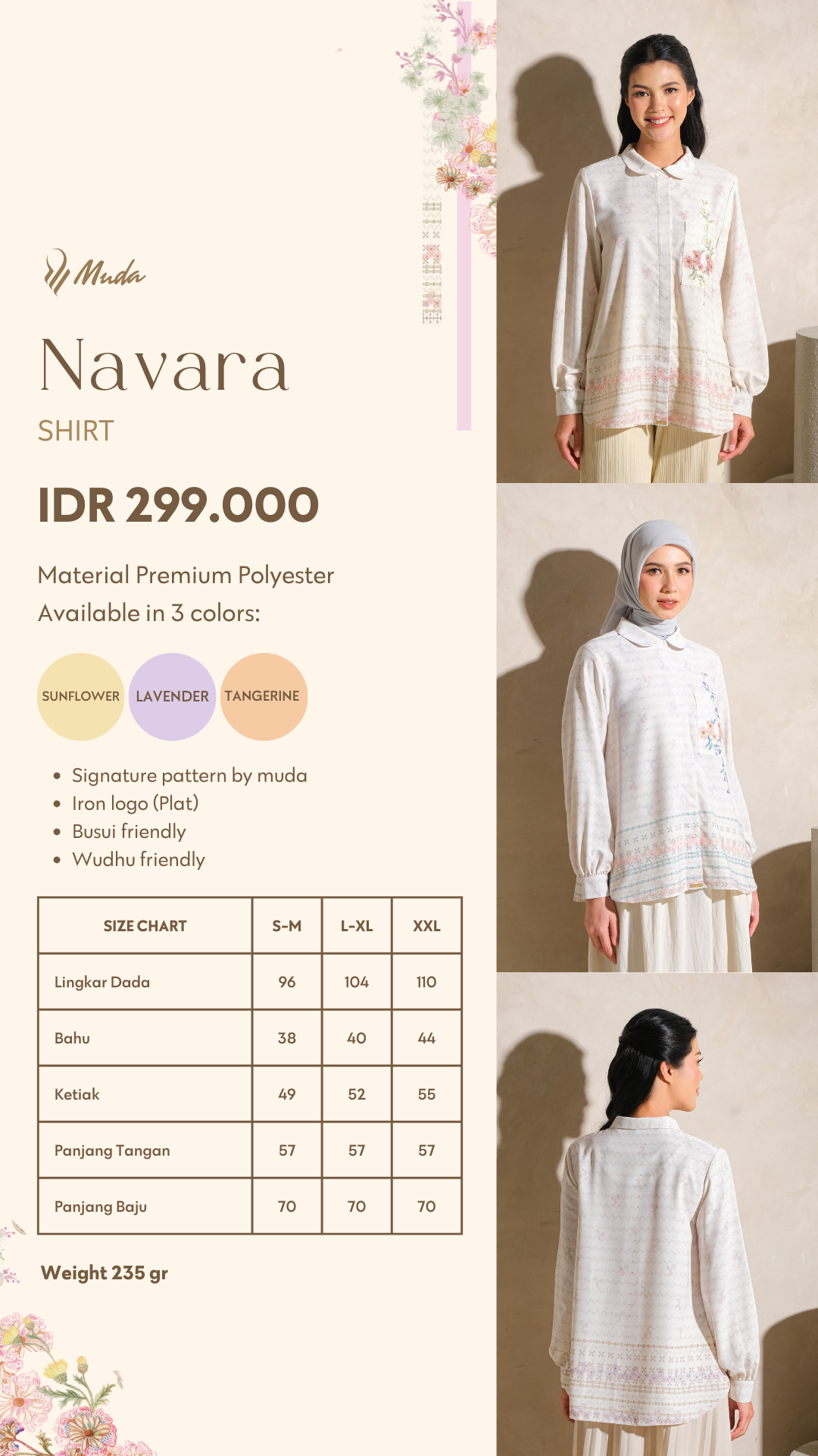 NAVARA SHIRT - TANGERINE