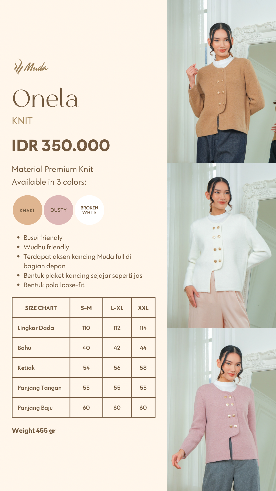 ONELA KNIT - BROKEN WHITE
