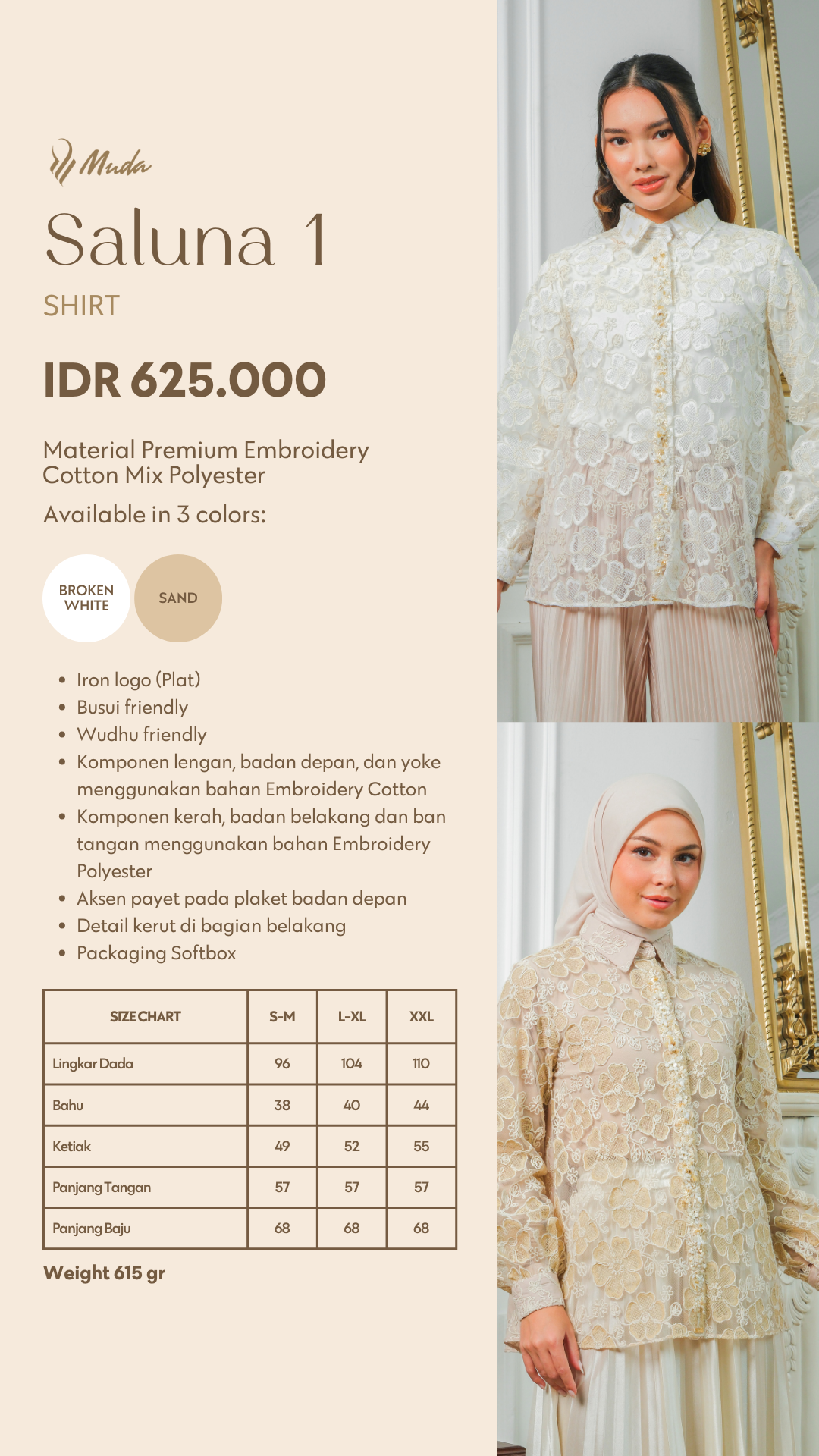SALUNA SHIRT 1 - BROKEN WHITE