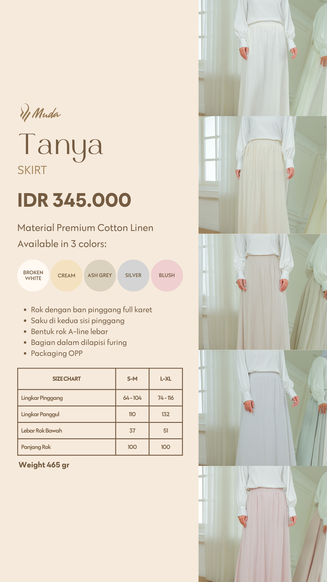TANYA SKIRT - SILVER