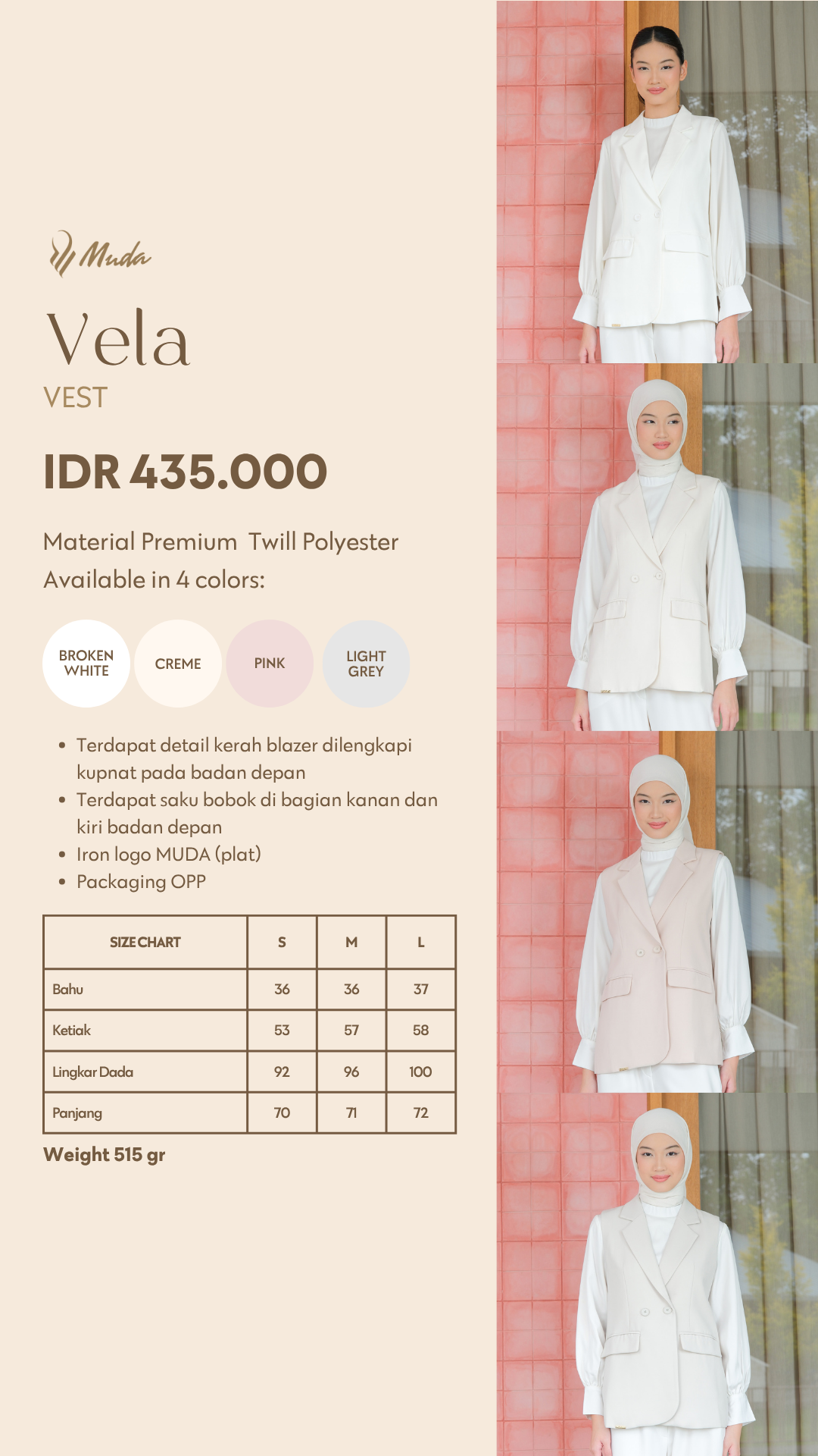 VELA VEST - PINK
