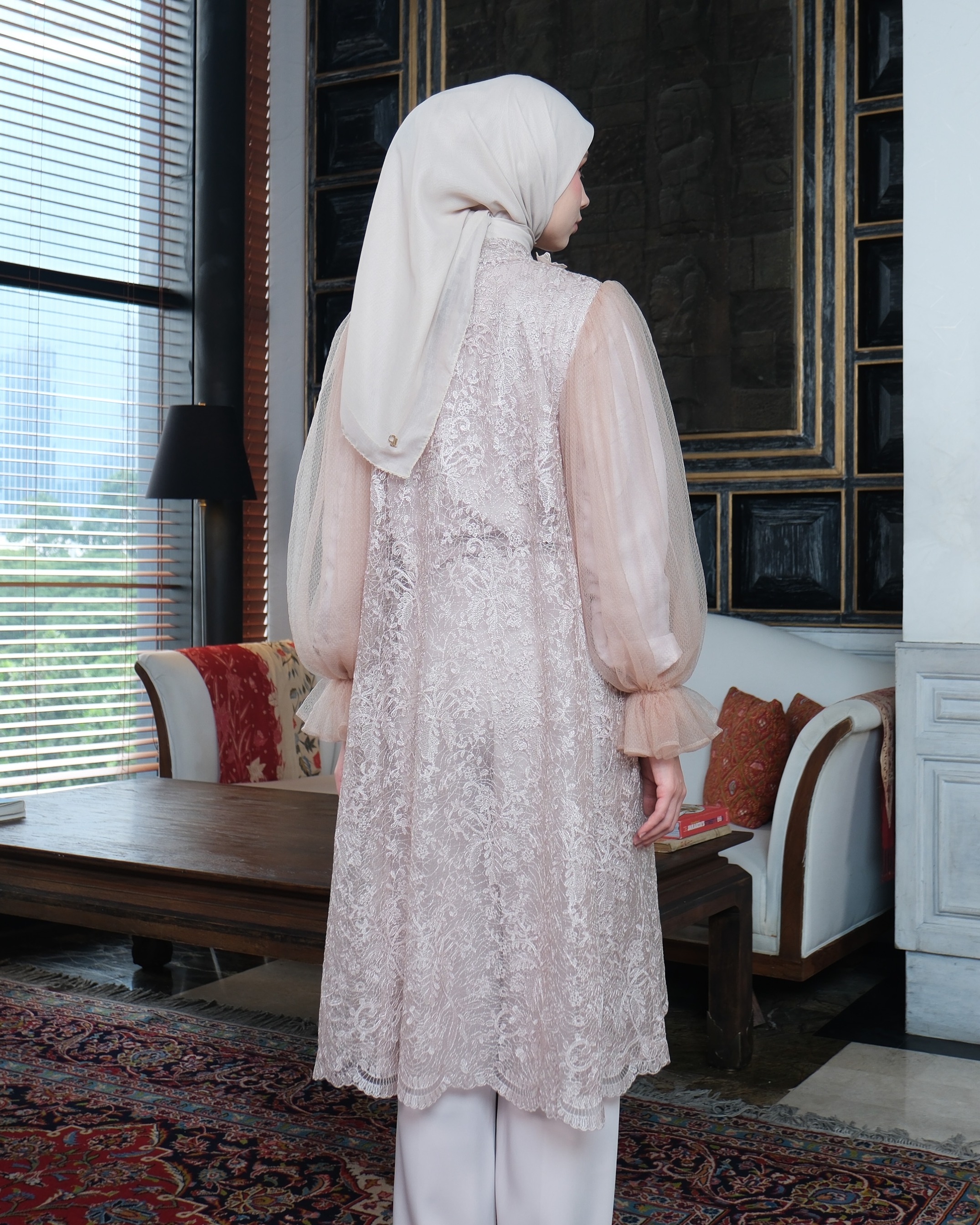 SASMAYA MIDI DRESS - DUSTY PINK