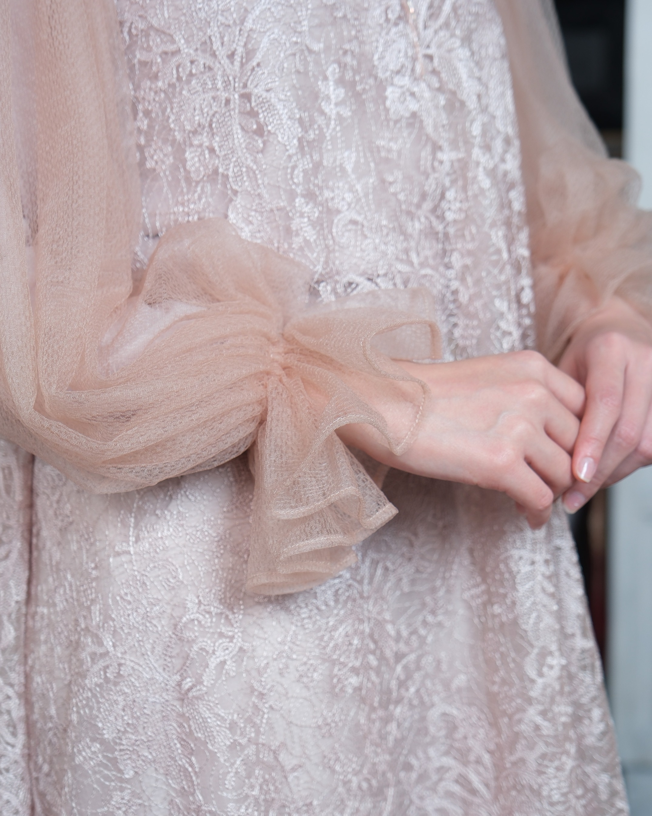 SASMAYA MIDI DRESS - DUSTY PINK