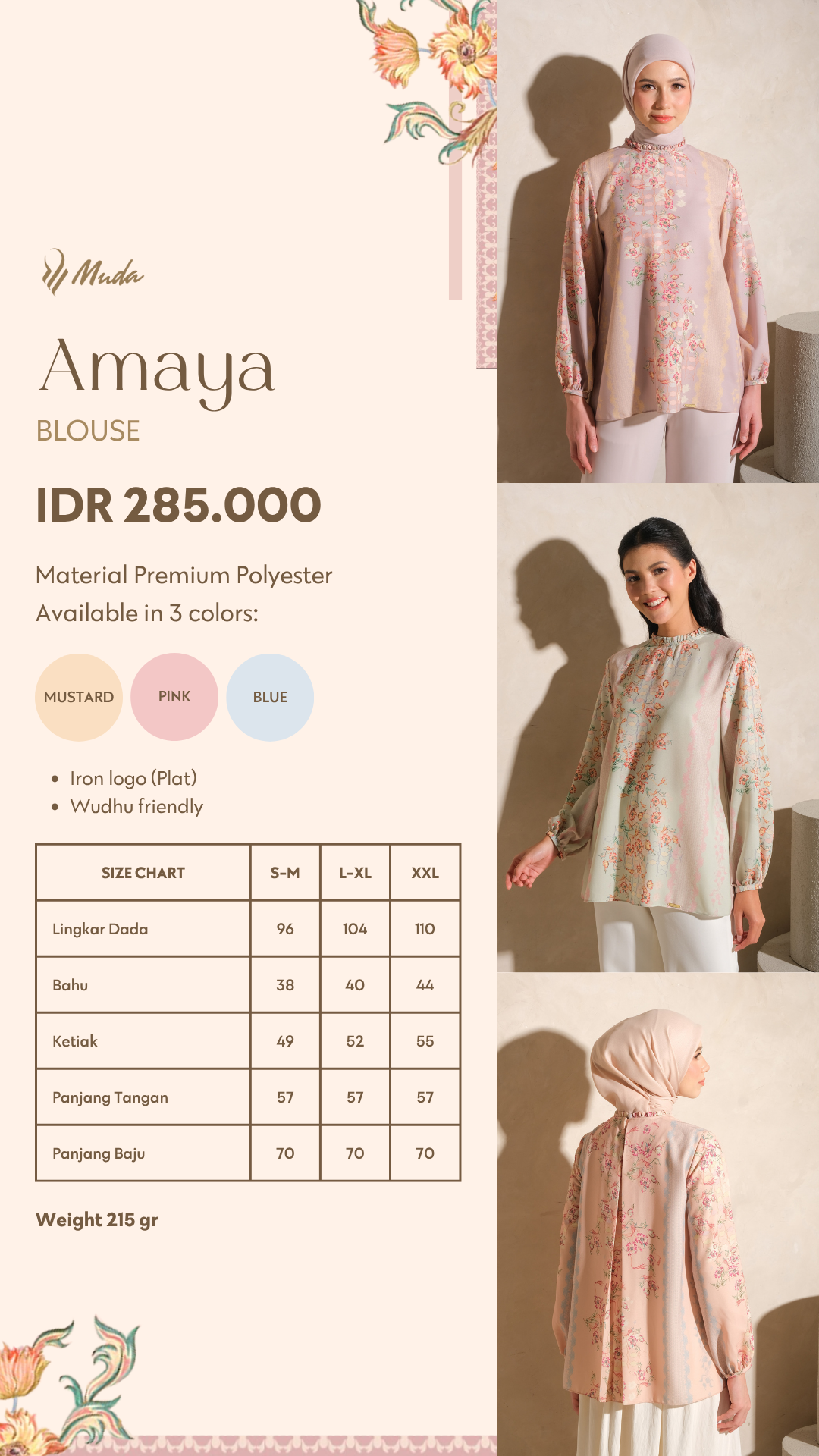AMAYA BLOUSE - MUSTARD