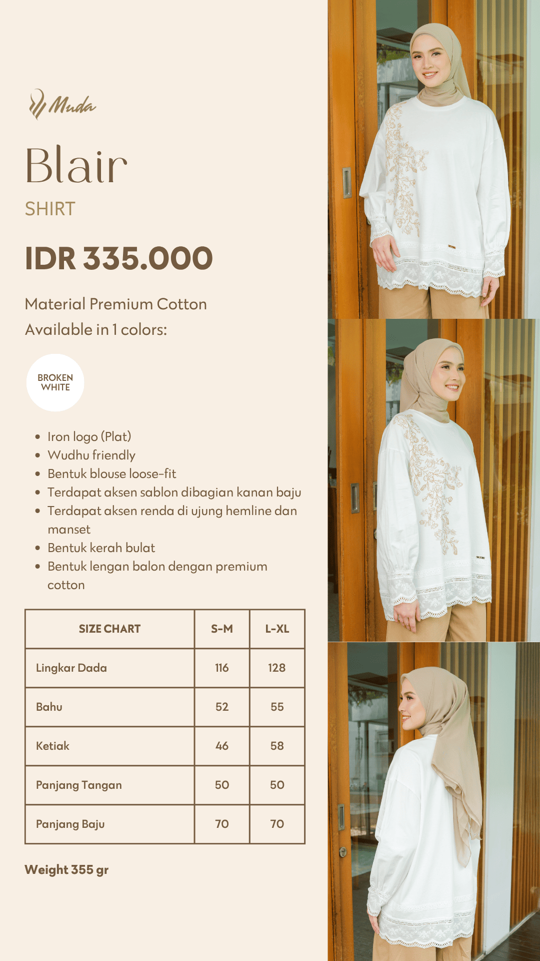 BLAIR BLOUSE - WHITE