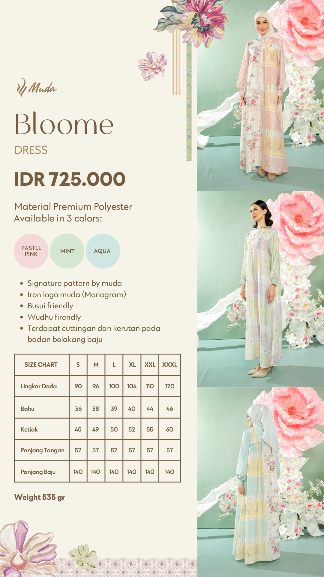 BLOOME DRESS - PASTEL PINK