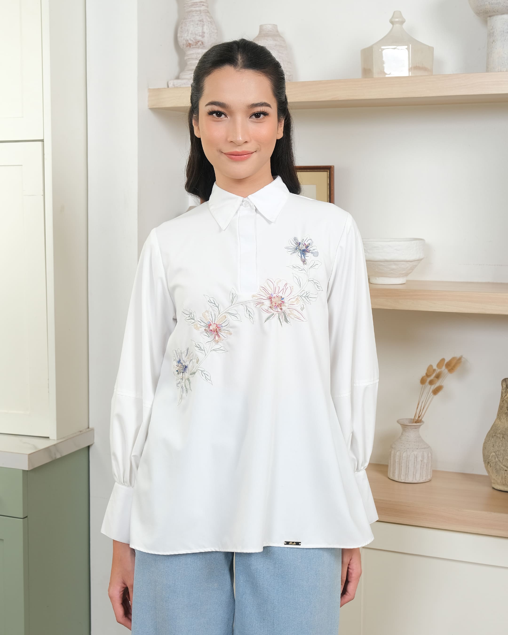 CALYTA BLOUSE - BROKEN WHITE
