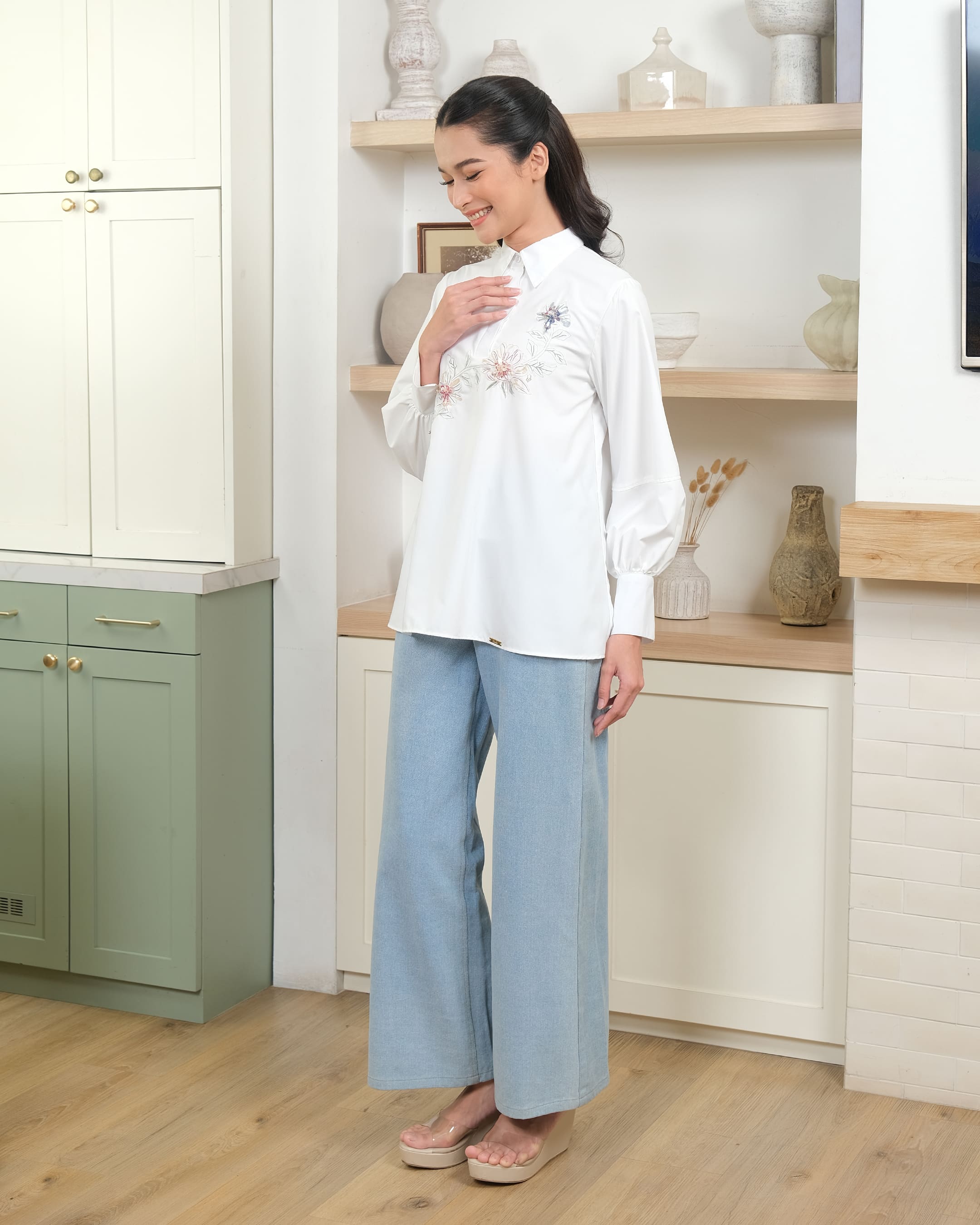 CALYTA BLOUSE - BROKEN WHITE
