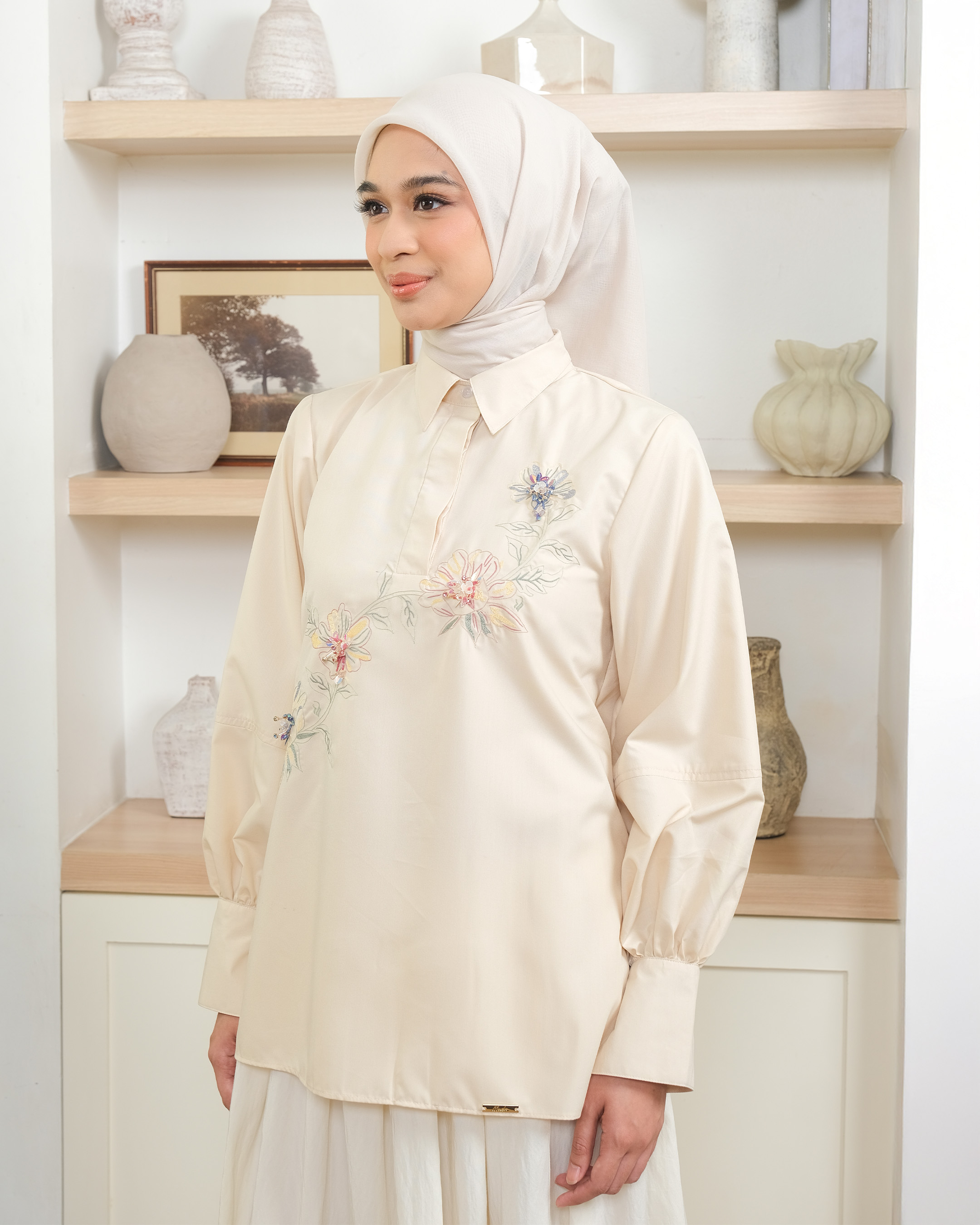 CALYTA BLOUSE - CREME