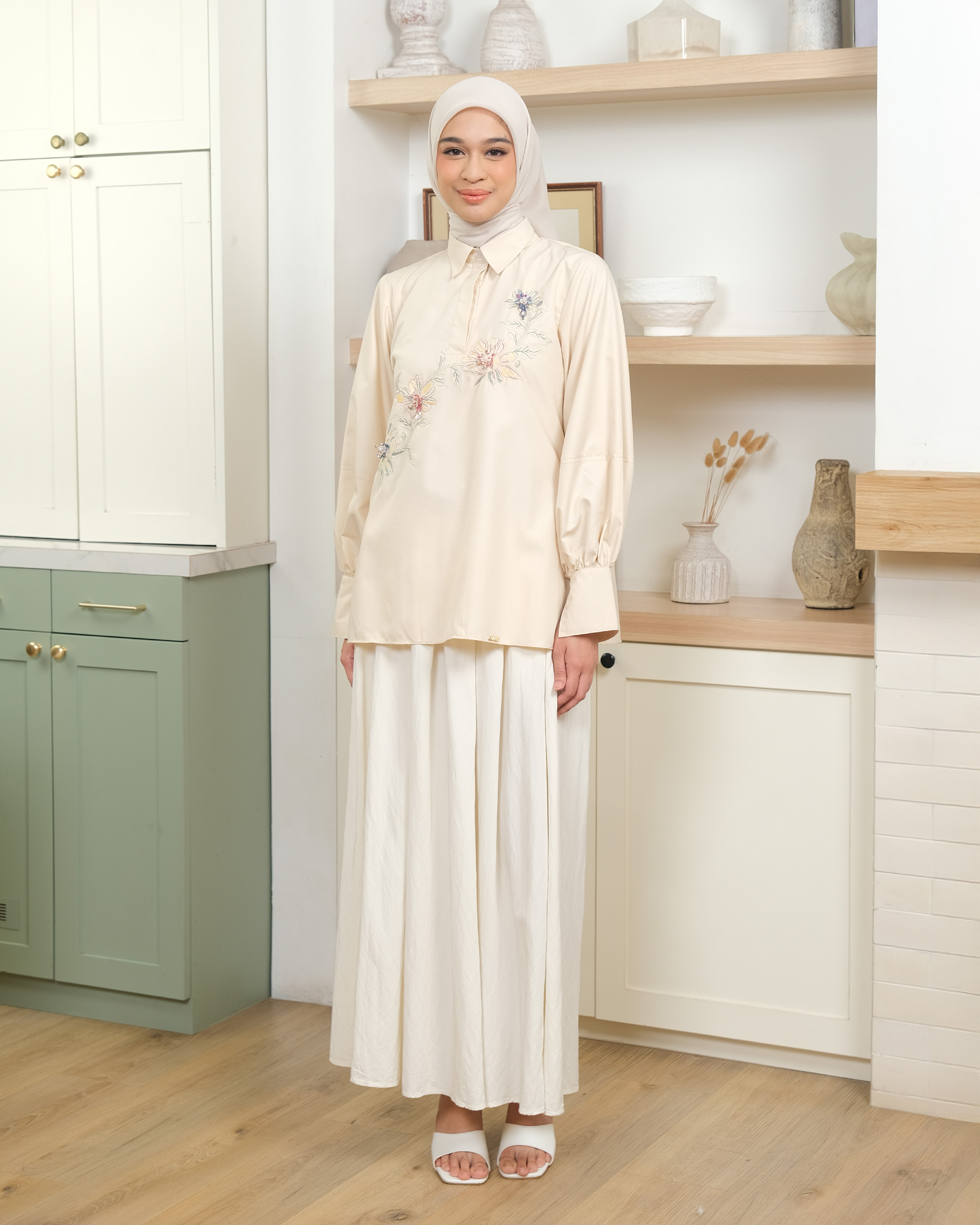 CALYTA BLOUSE - CREME