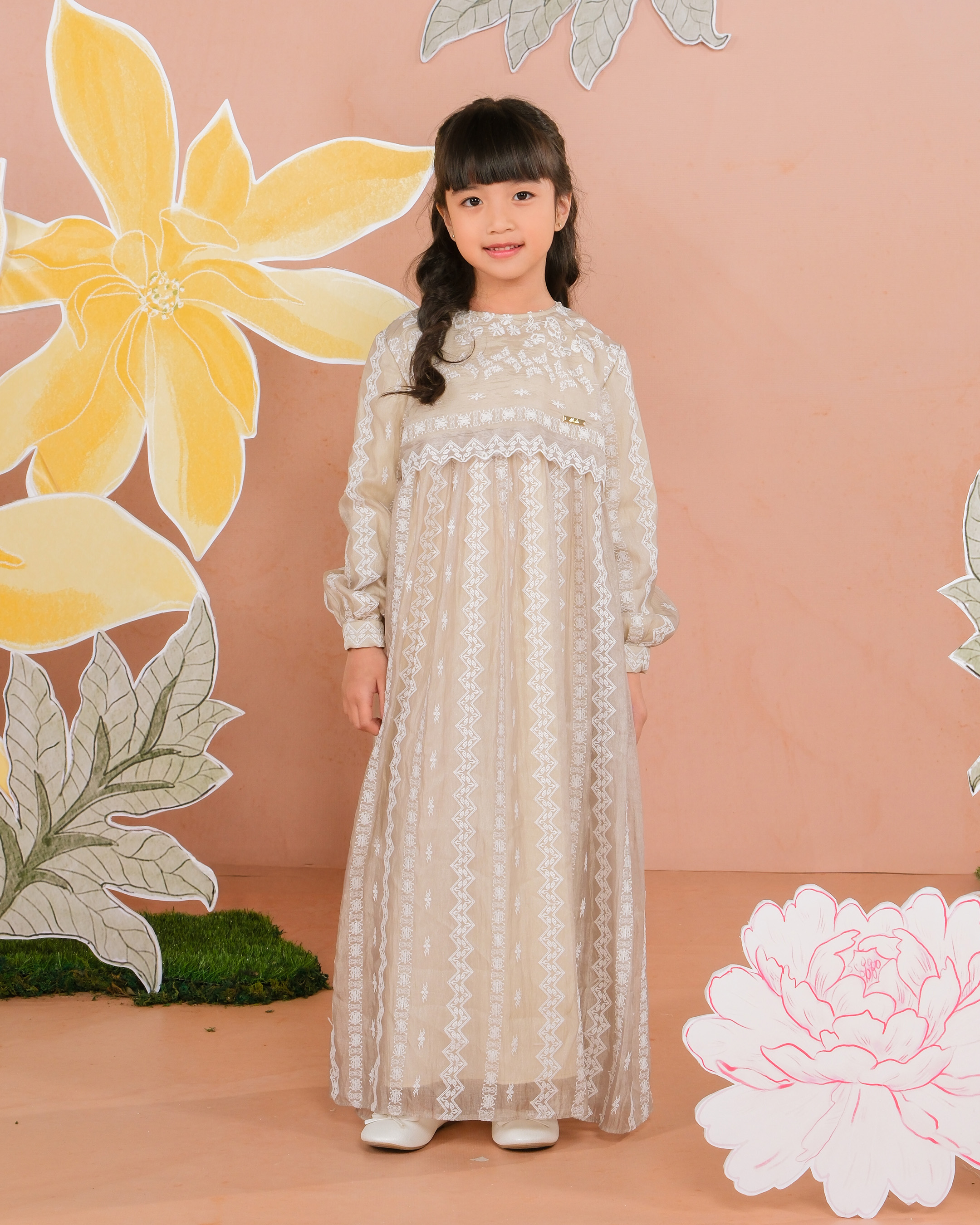 CEMPAKA DRESS ANAK - DOVE