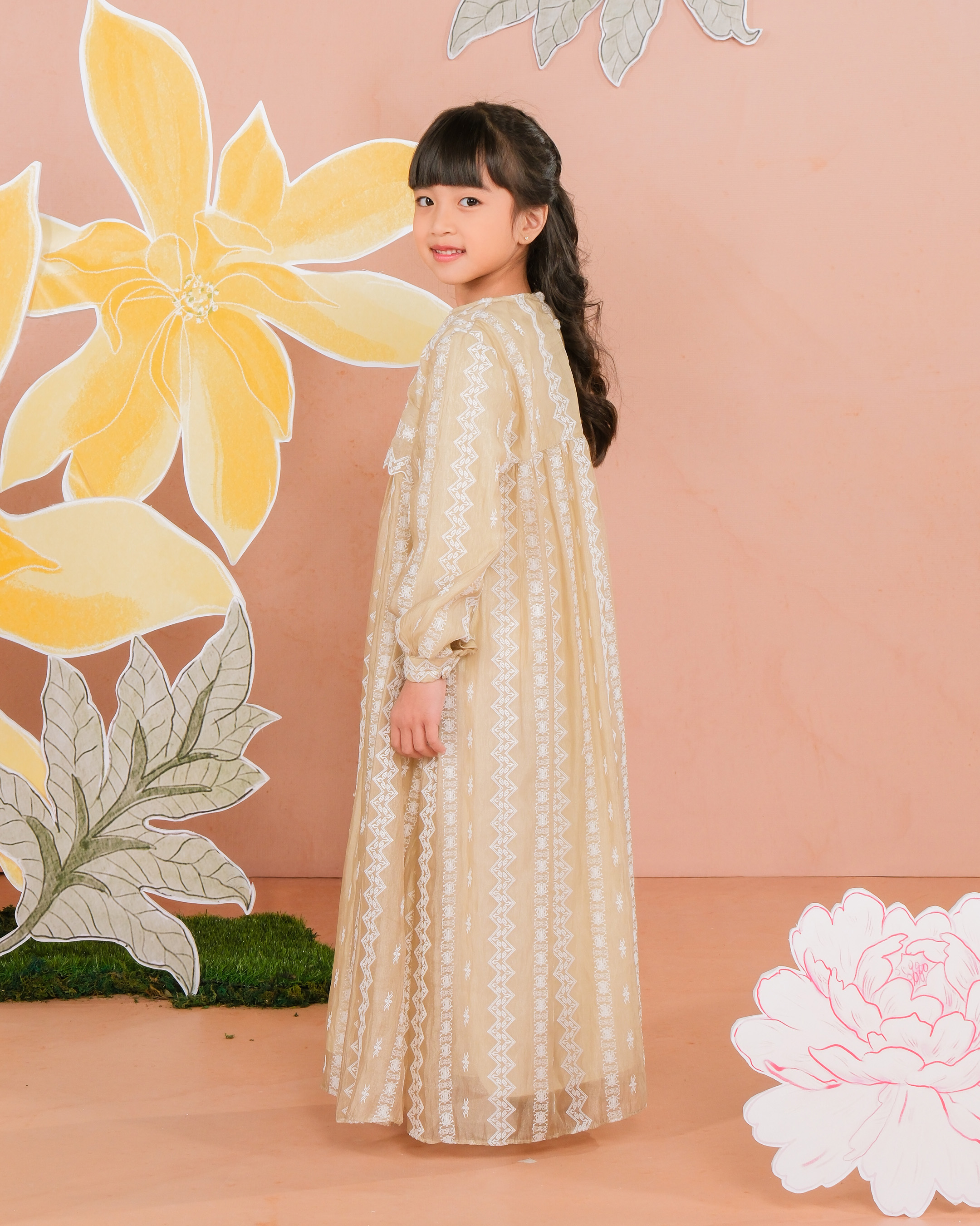 CEMPAKA DRESS ANAK - OLIVE