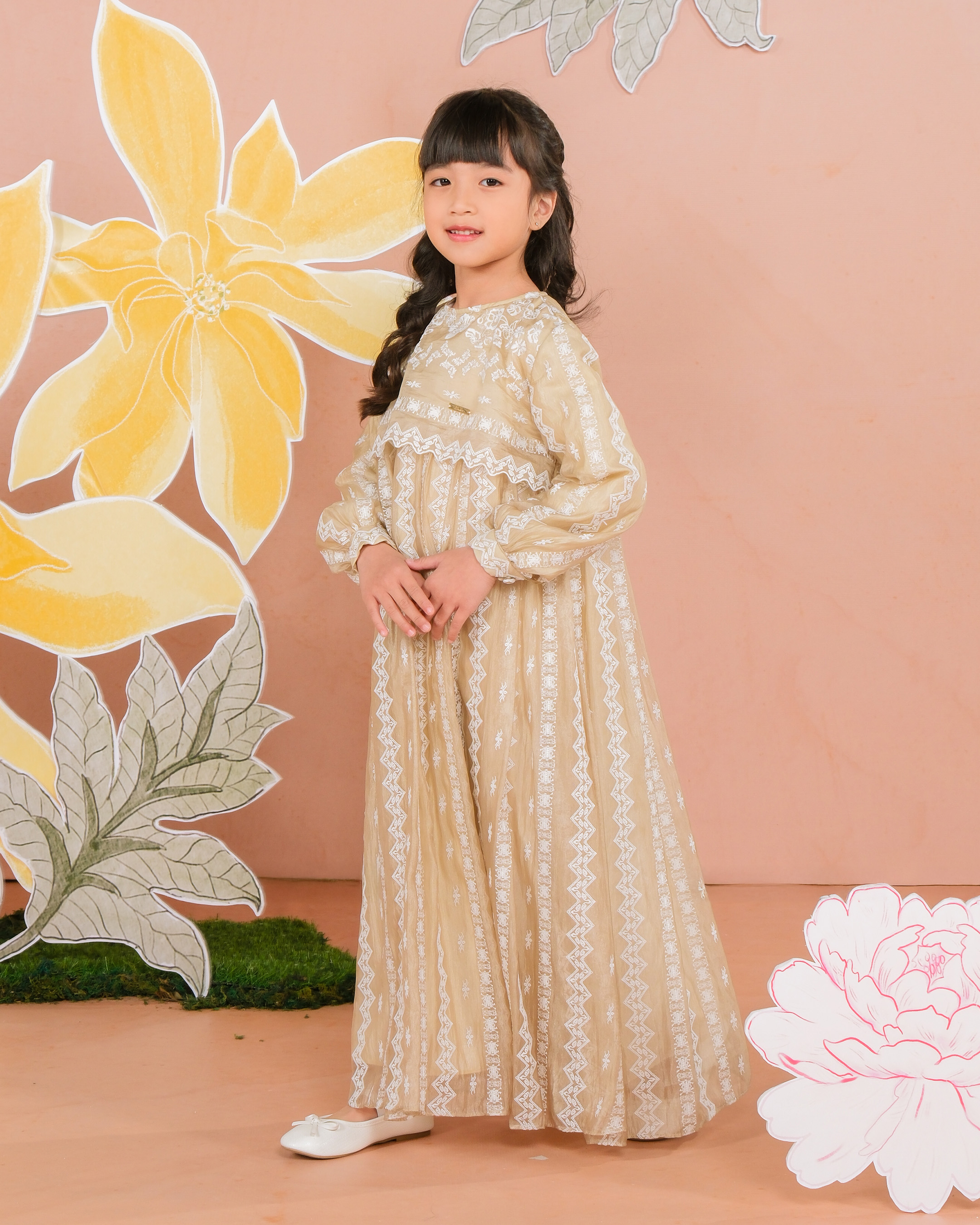CEMPAKA DRESS ANAK - OLIVE