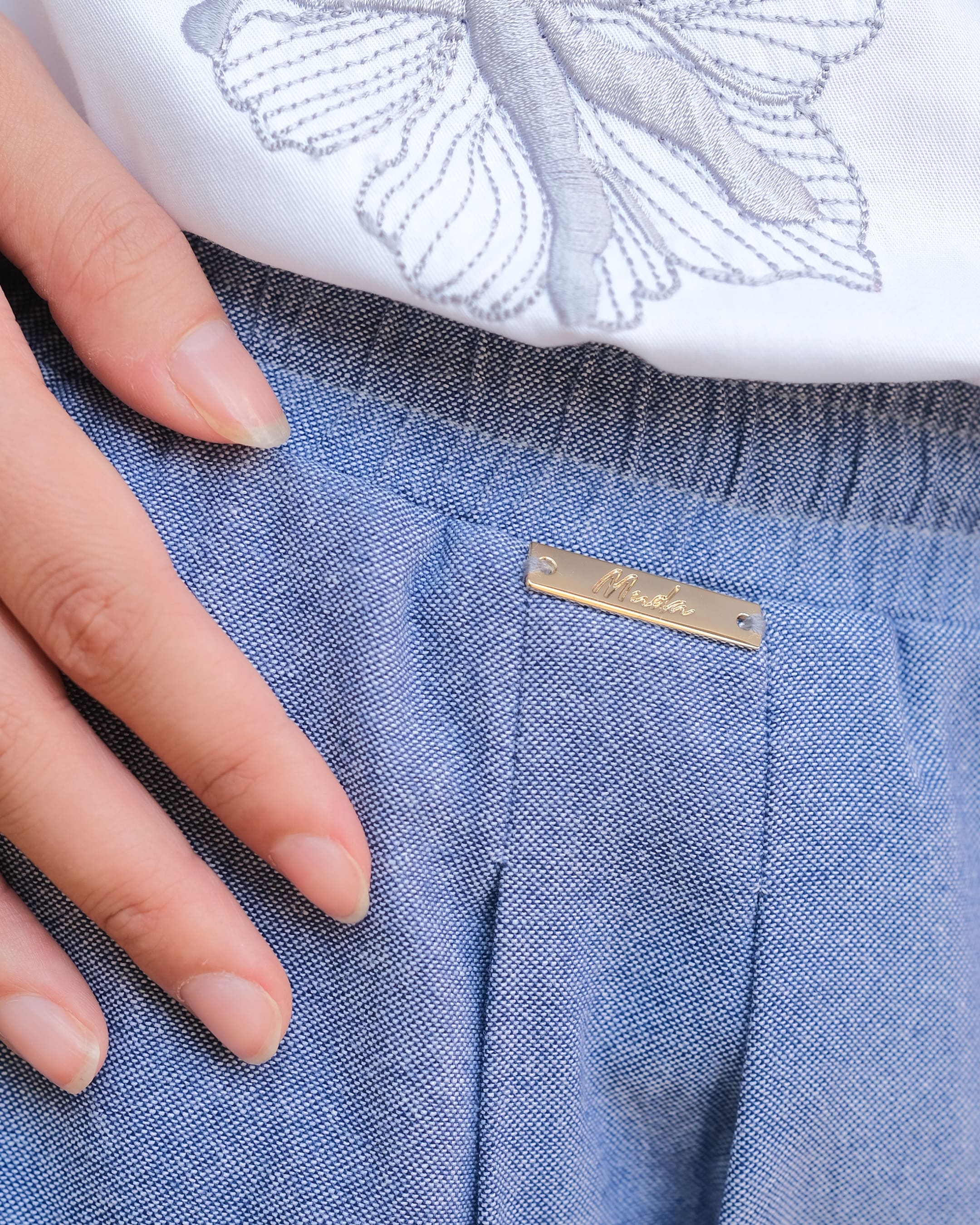 DESIREE PANTS - PIGEON BLUE