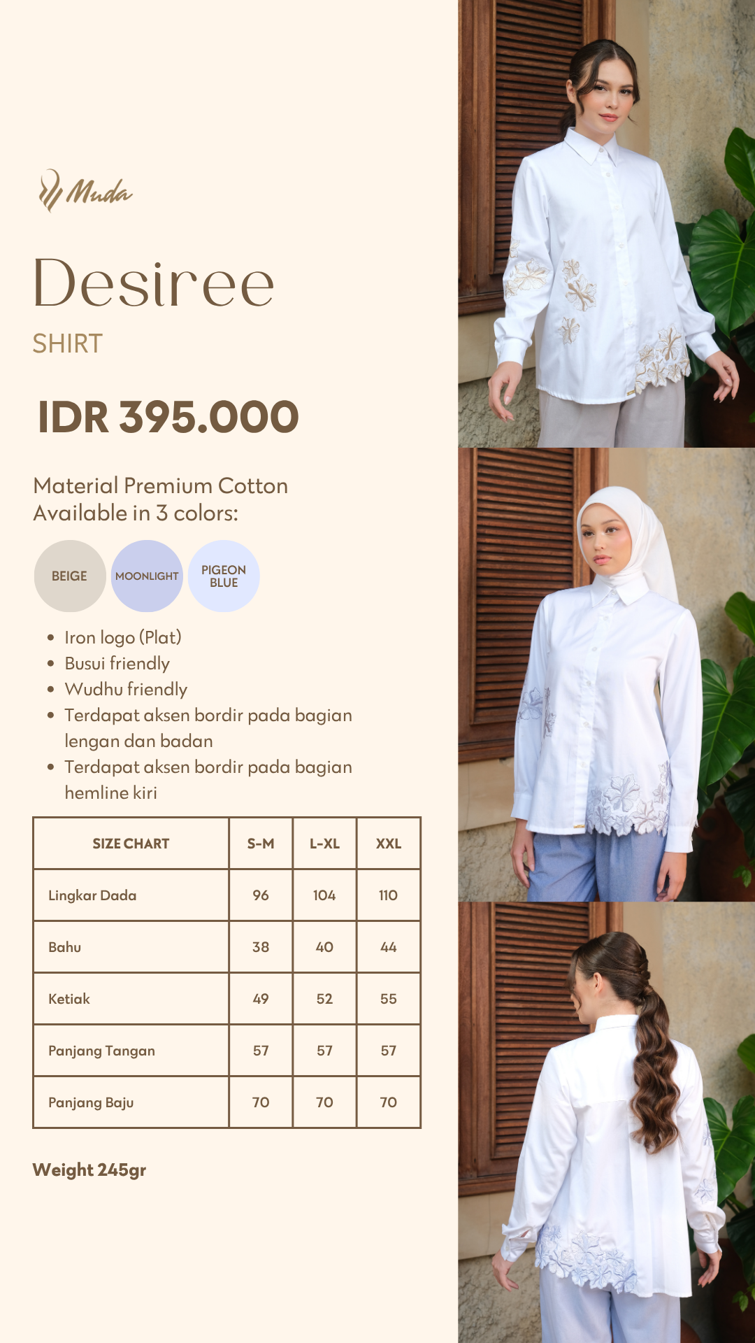 DESIREE SHIRT - MOONLIGHT
