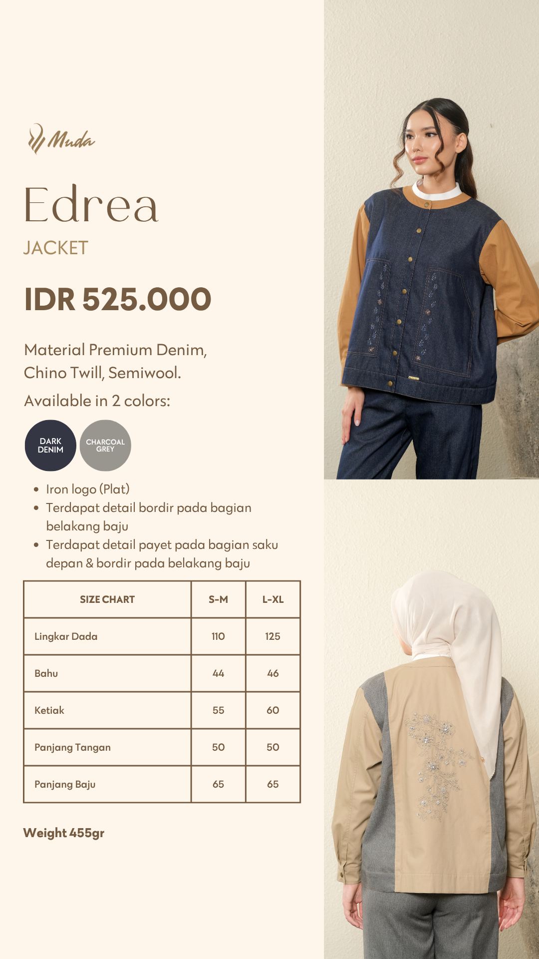 EDREA JACKET - CHARCOAL GREY