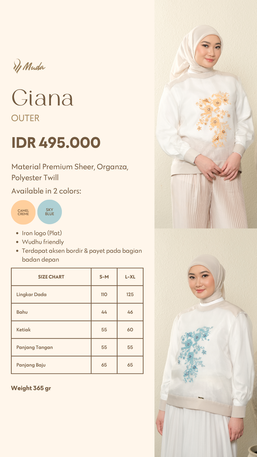 GIANA OUTER - CAMEL CREME