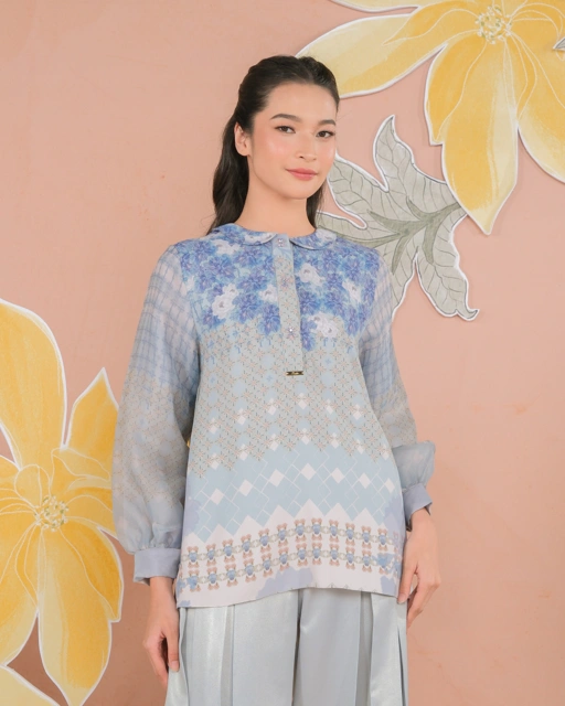 Image of KEMALA BLOUSE - INDIGO