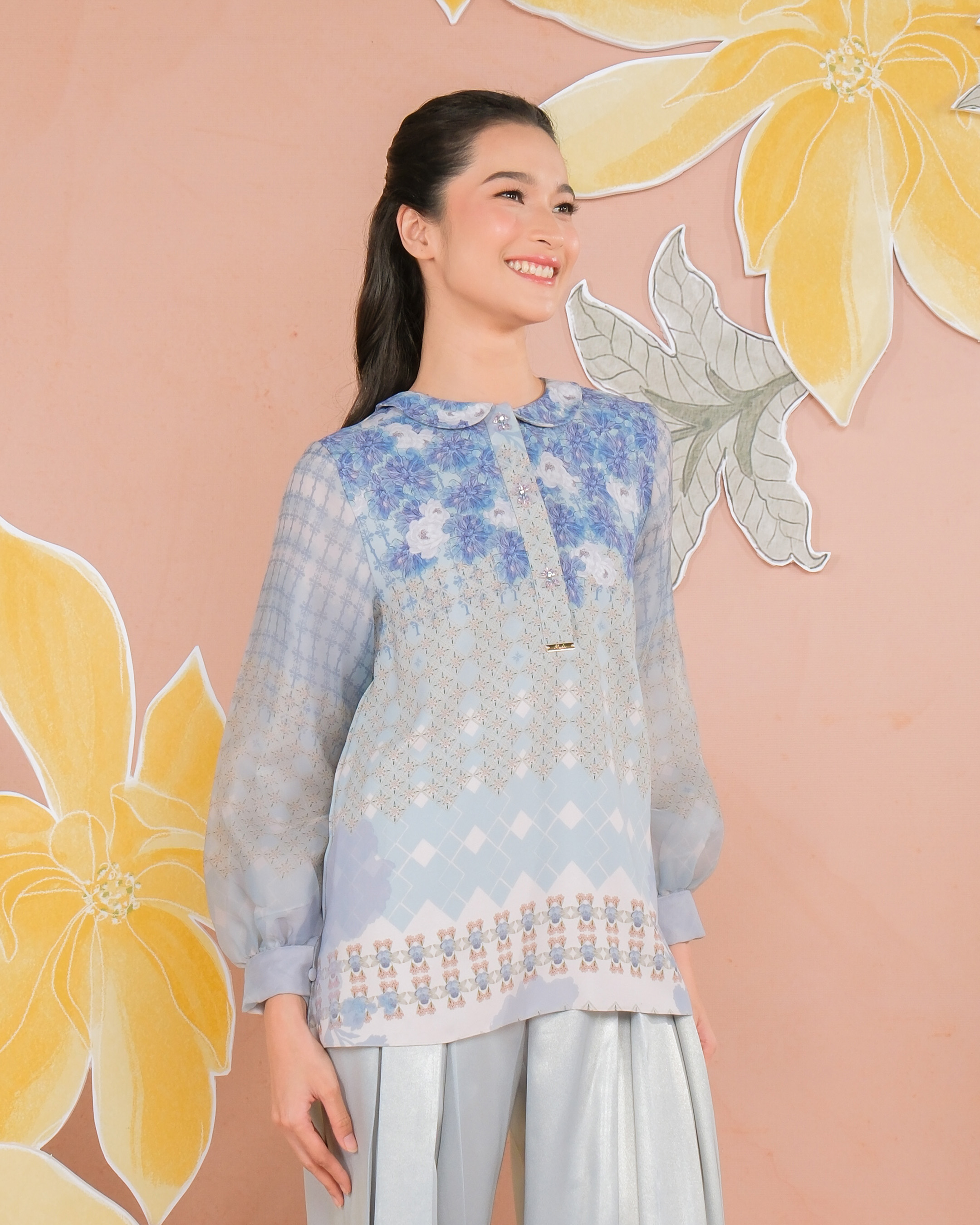 KEMALA BLOUSE - INDIGO