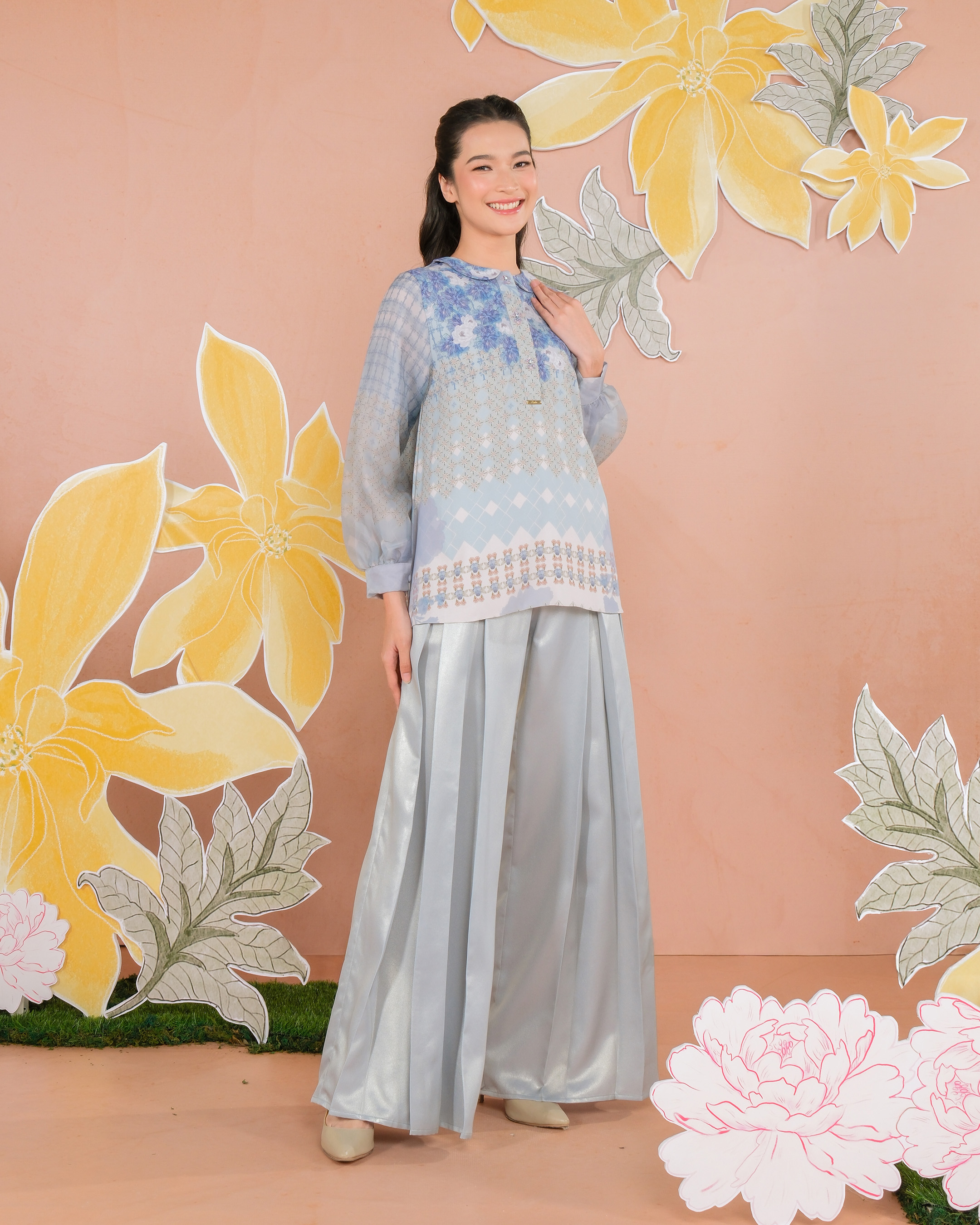 KEMALA BLOUSE - INDIGO