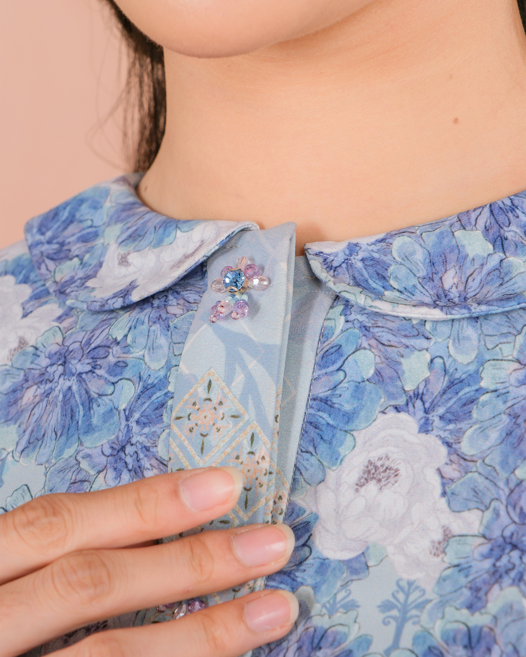KEMALA BLOUSE - INDIGO